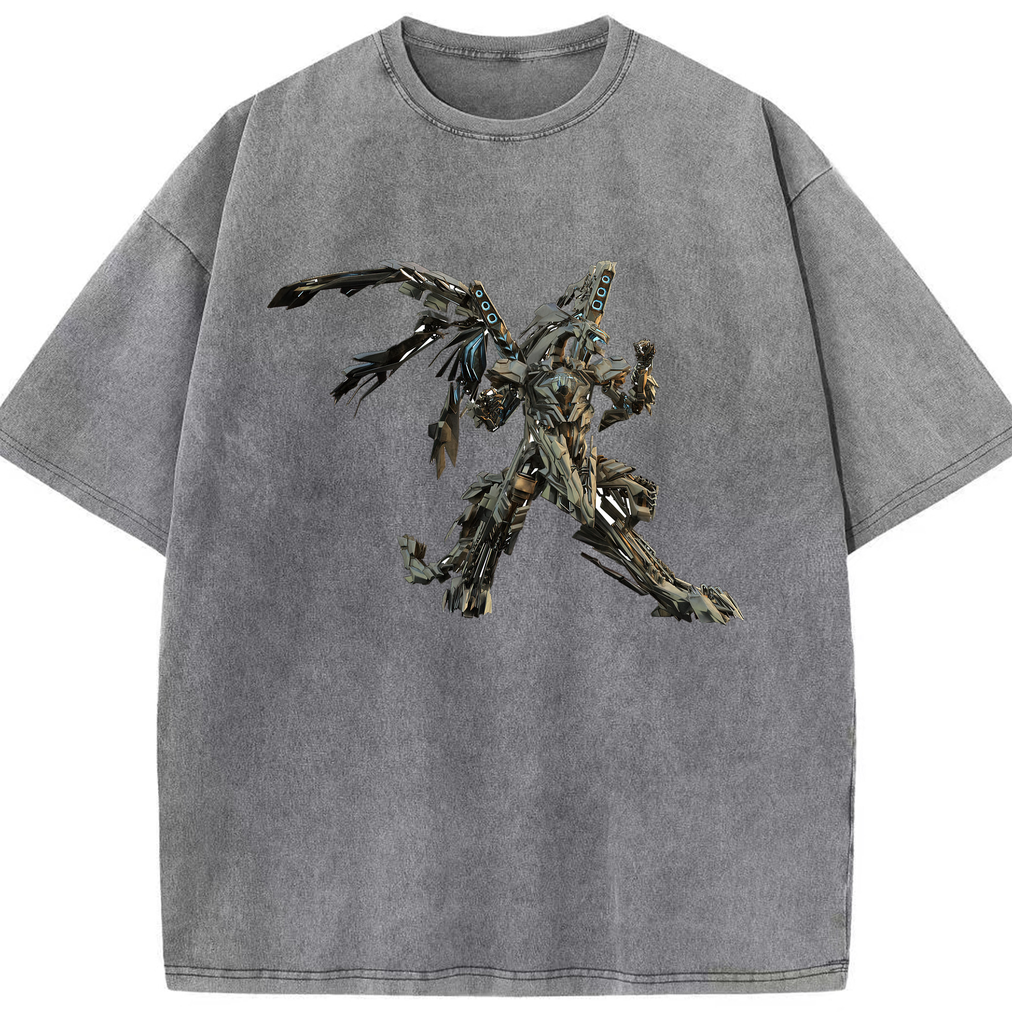（画像用）  綿100% ヴィンテージ風 半袖Tシャツ（フロントプリント）