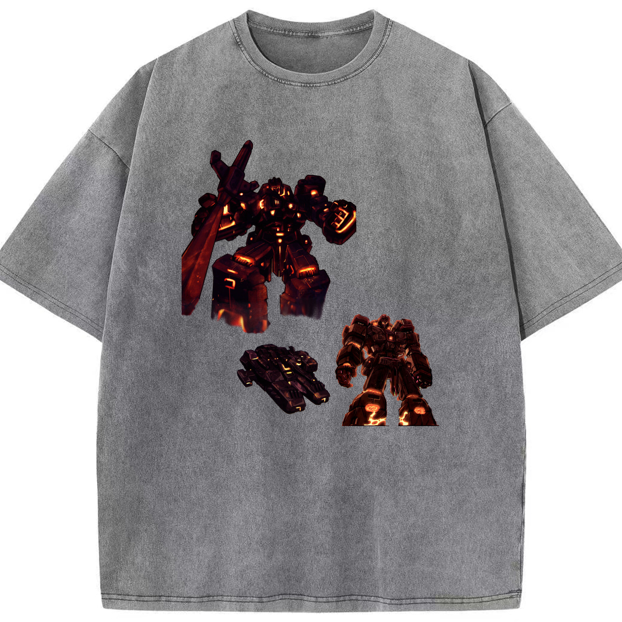 （画像用）  綿100% ヴィンテージ風 半袖Tシャツ（フロントプリント）
