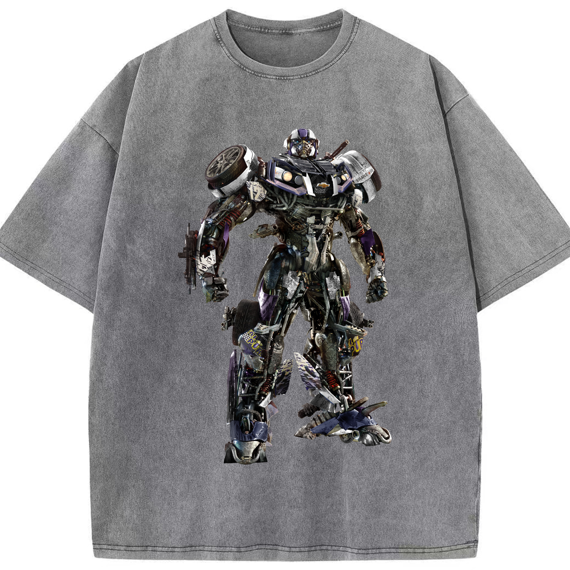 （画像用）  綿100% ヴィンテージ風 半袖Tシャツ（フロントプリント）