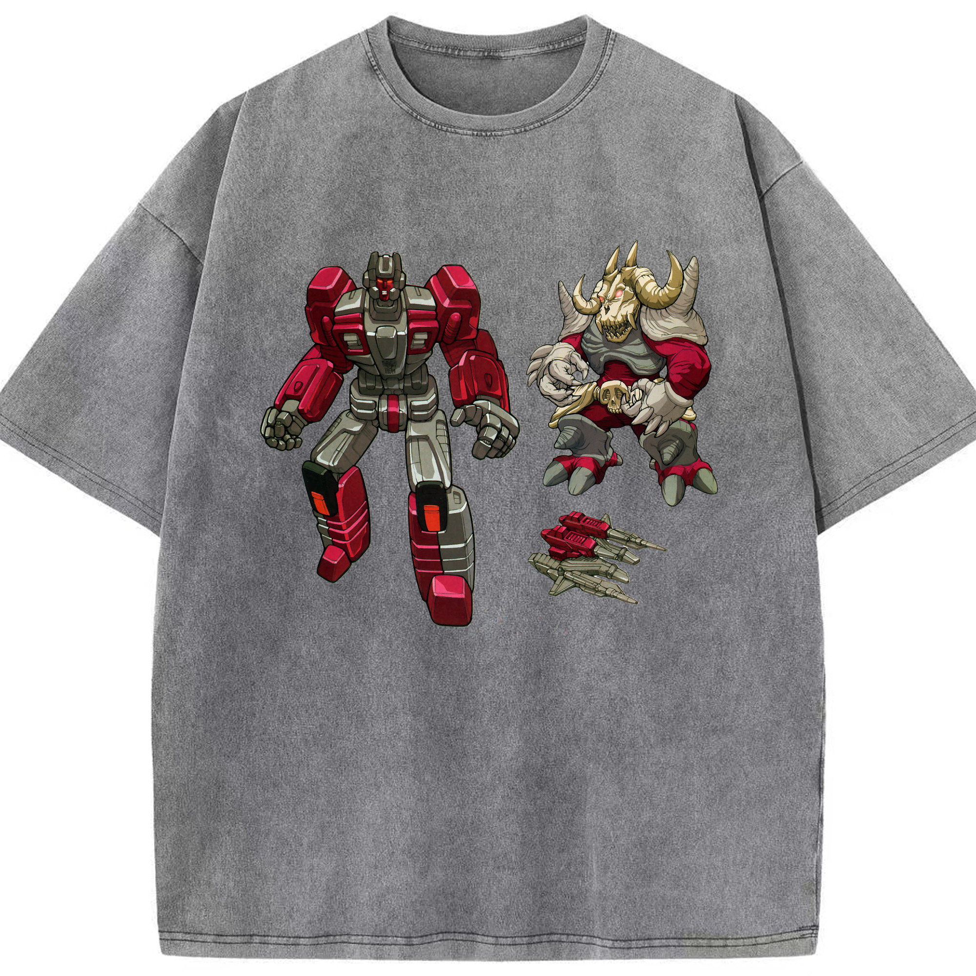 （画像用）  綿100% ヴィンテージ風 半袖Tシャツ（フロントプリント）