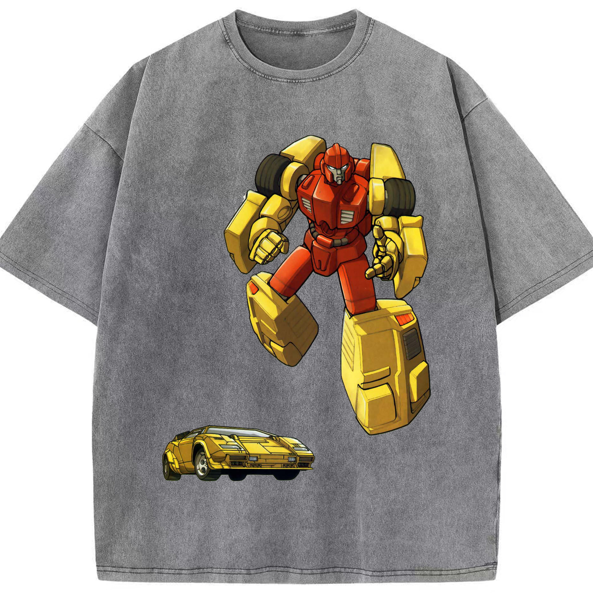 （画像用）  綿100% ヴィンテージ風 半袖Tシャツ（フロントプリント）