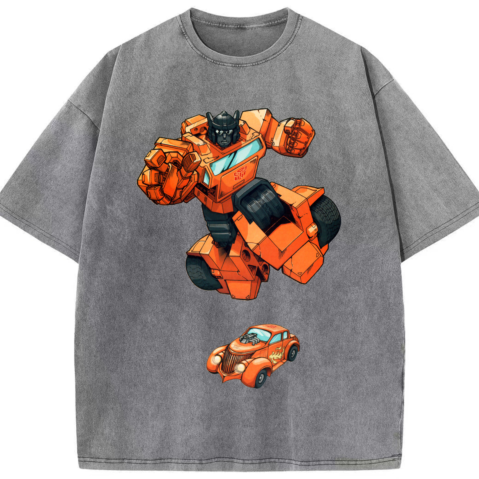 （画像用）  綿100% ヴィンテージ風 半袖Tシャツ（フロントプリント）