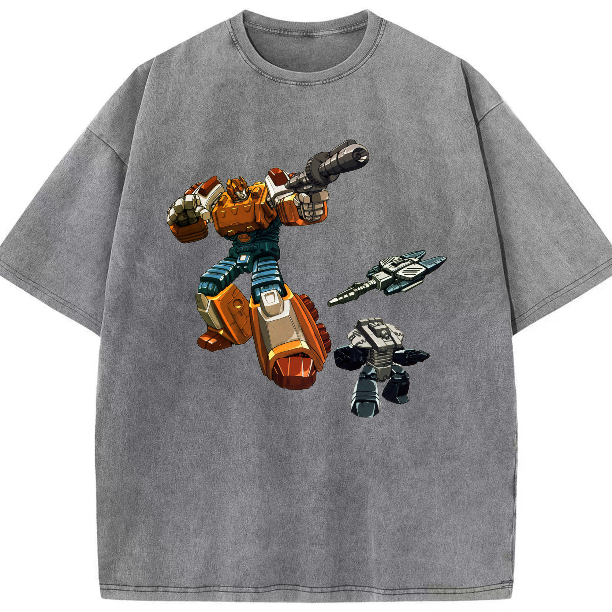 （画像用）  綿100% ヴィンテージ風 半袖Tシャツ（フロントプリント）