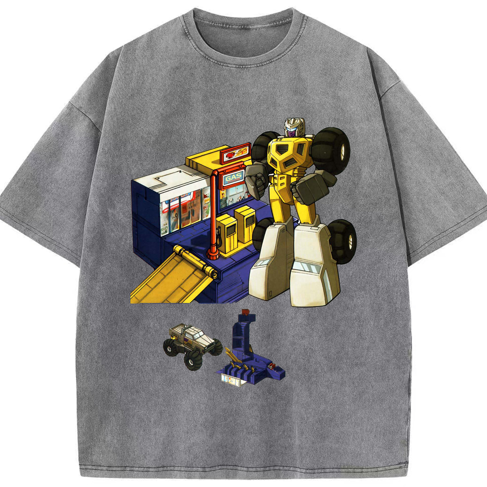 （画像用）  綿100% ヴィンテージ風 半袖Tシャツ（フロントプリント）