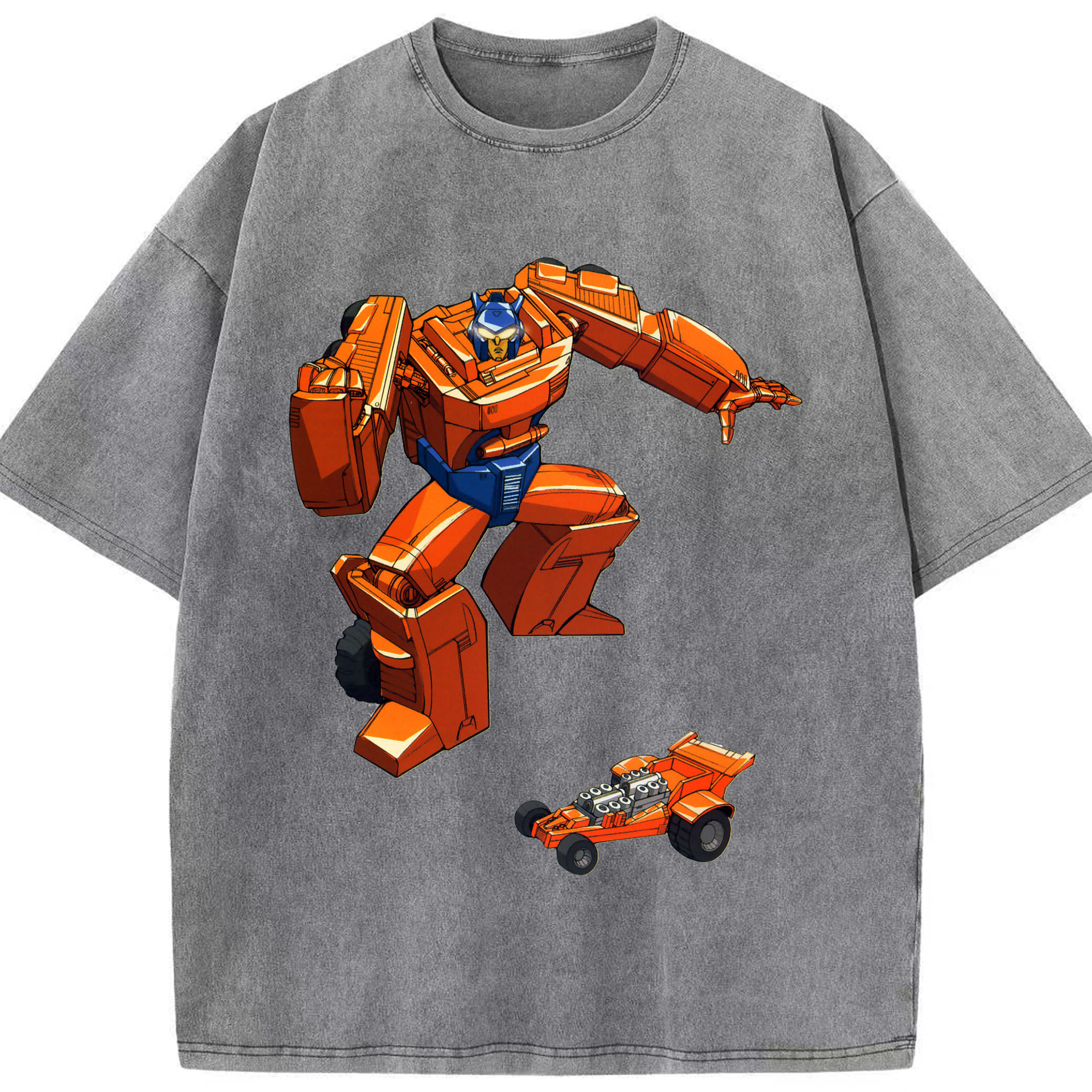 （画像用）  綿100% ヴィンテージ風 半袖Tシャツ（フロントプリント）