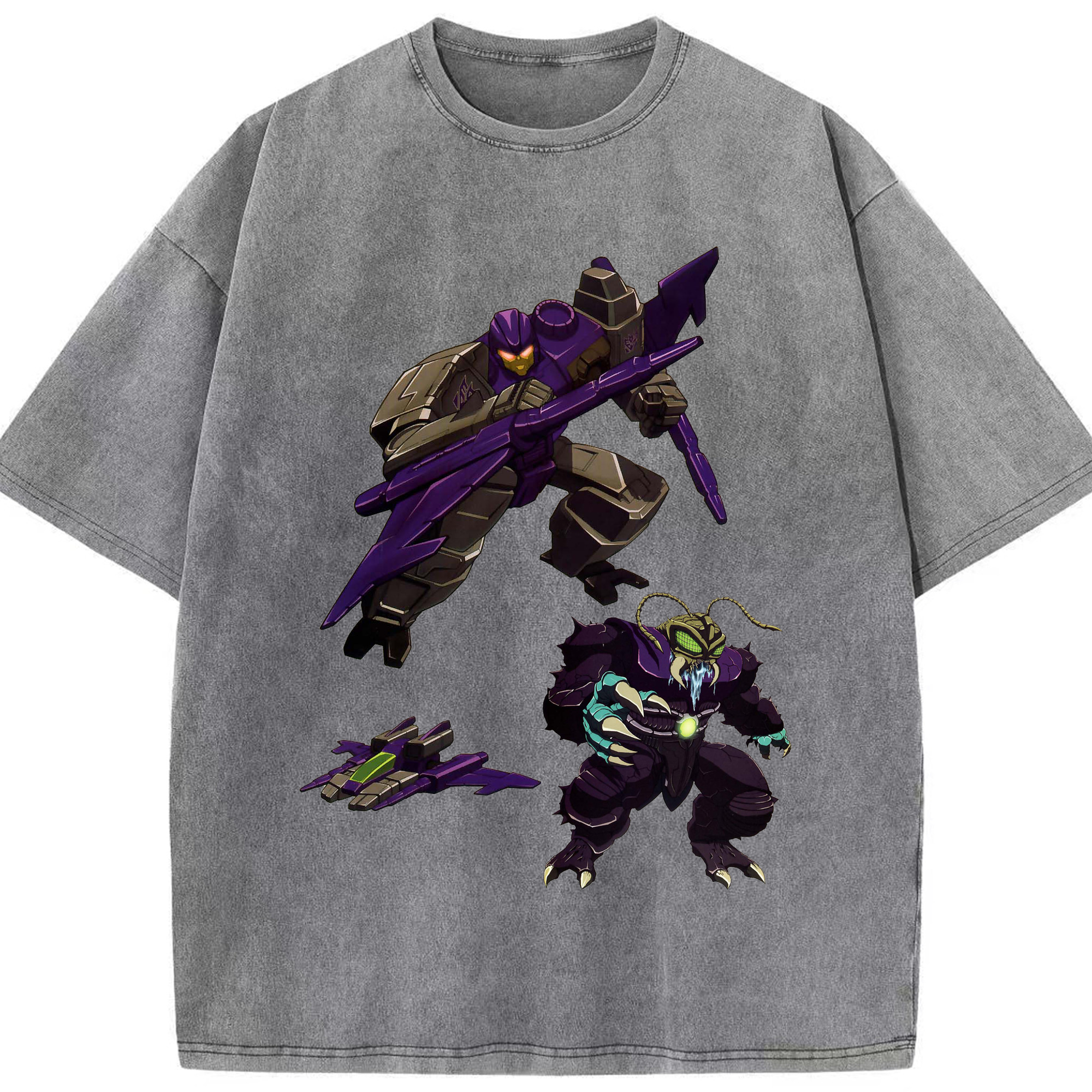 （画像用）  綿100% ヴィンテージ風 半袖Tシャツ（フロントプリント）