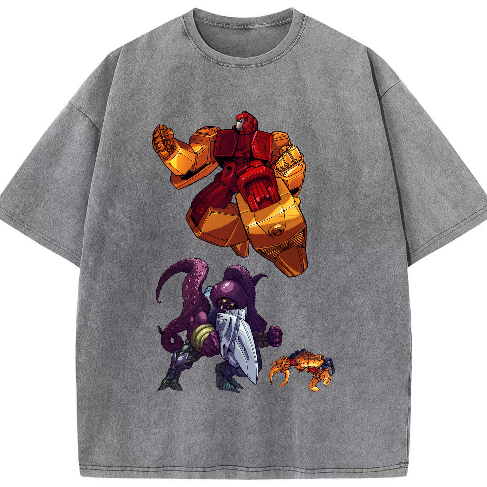 （画像用）  綿100% ヴィンテージ風 半袖Tシャツ（フロントプリント）