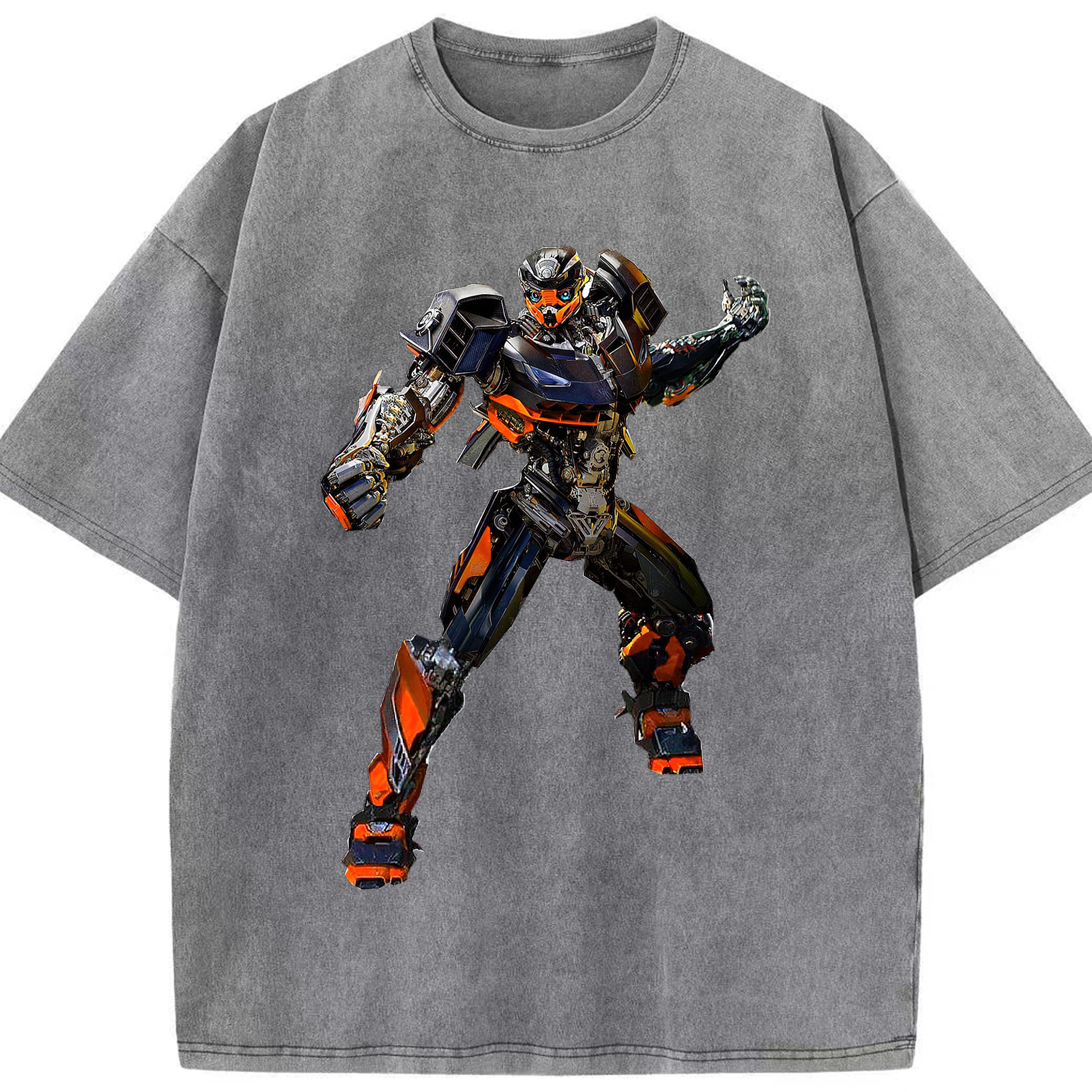 （画像用）  綿100% ヴィンテージ風 半袖Tシャツ（フロントプリント）