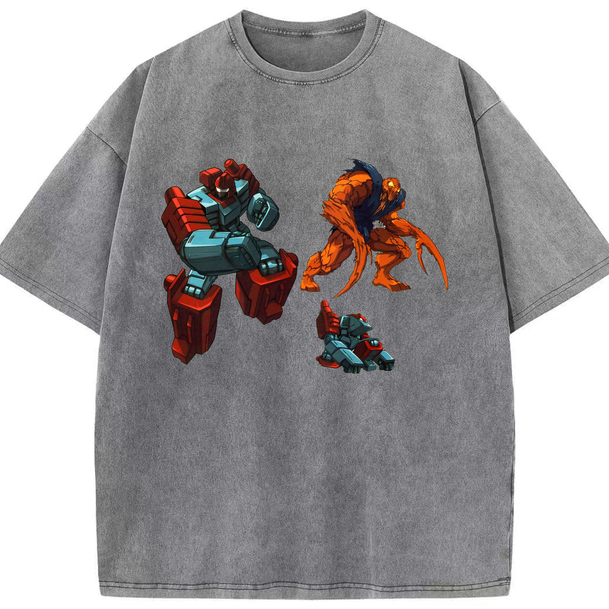 （画像用）  綿100% ヴィンテージ風 半袖Tシャツ（フロントプリント）