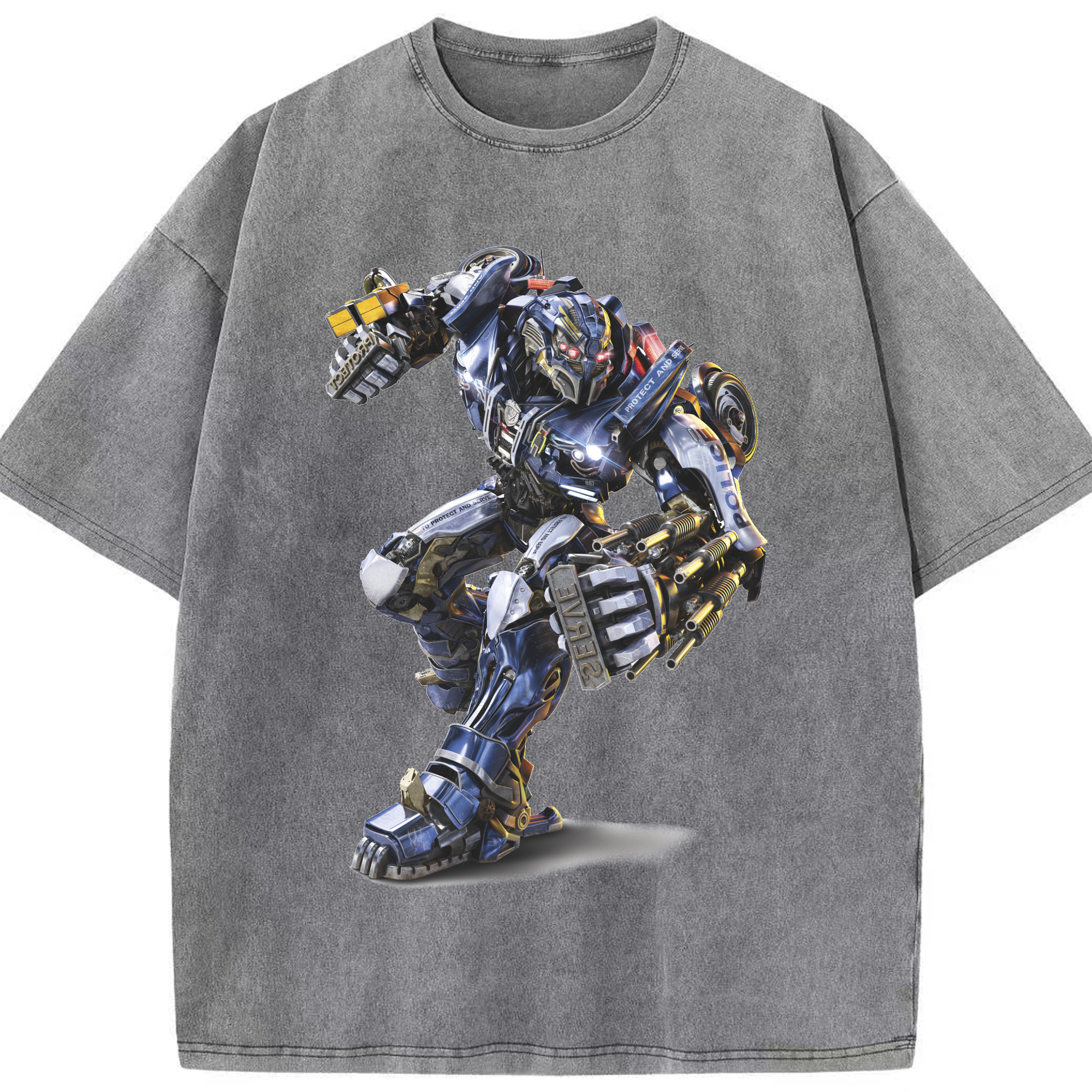 （画像用）  綿100% ヴィンテージ風 半袖Tシャツ（フロントプリント）