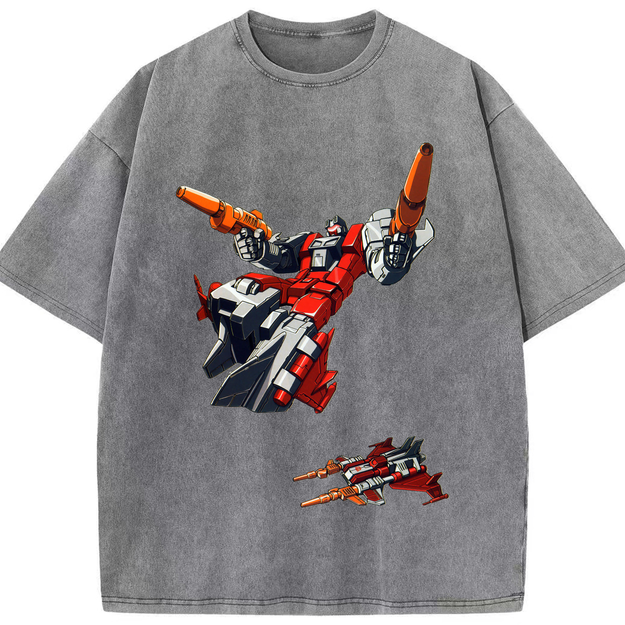 （画像用）  綿100% ヴィンテージ風 半袖Tシャツ（フロントプリント）