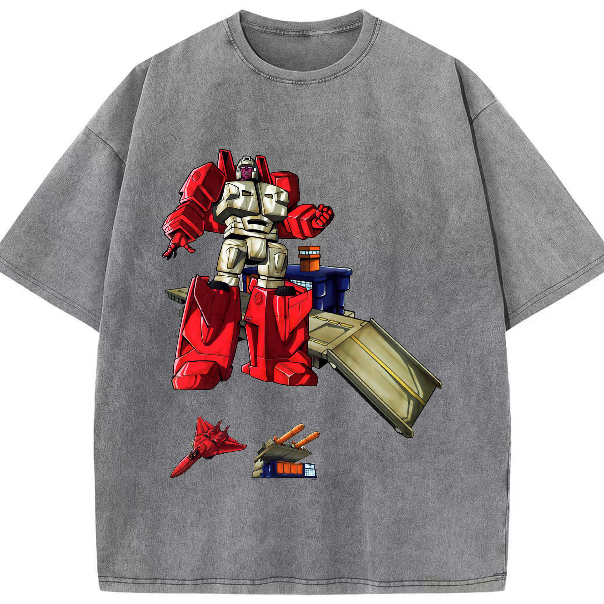 （画像用）  綿100% ヴィンテージ風 半袖Tシャツ（フロントプリント）