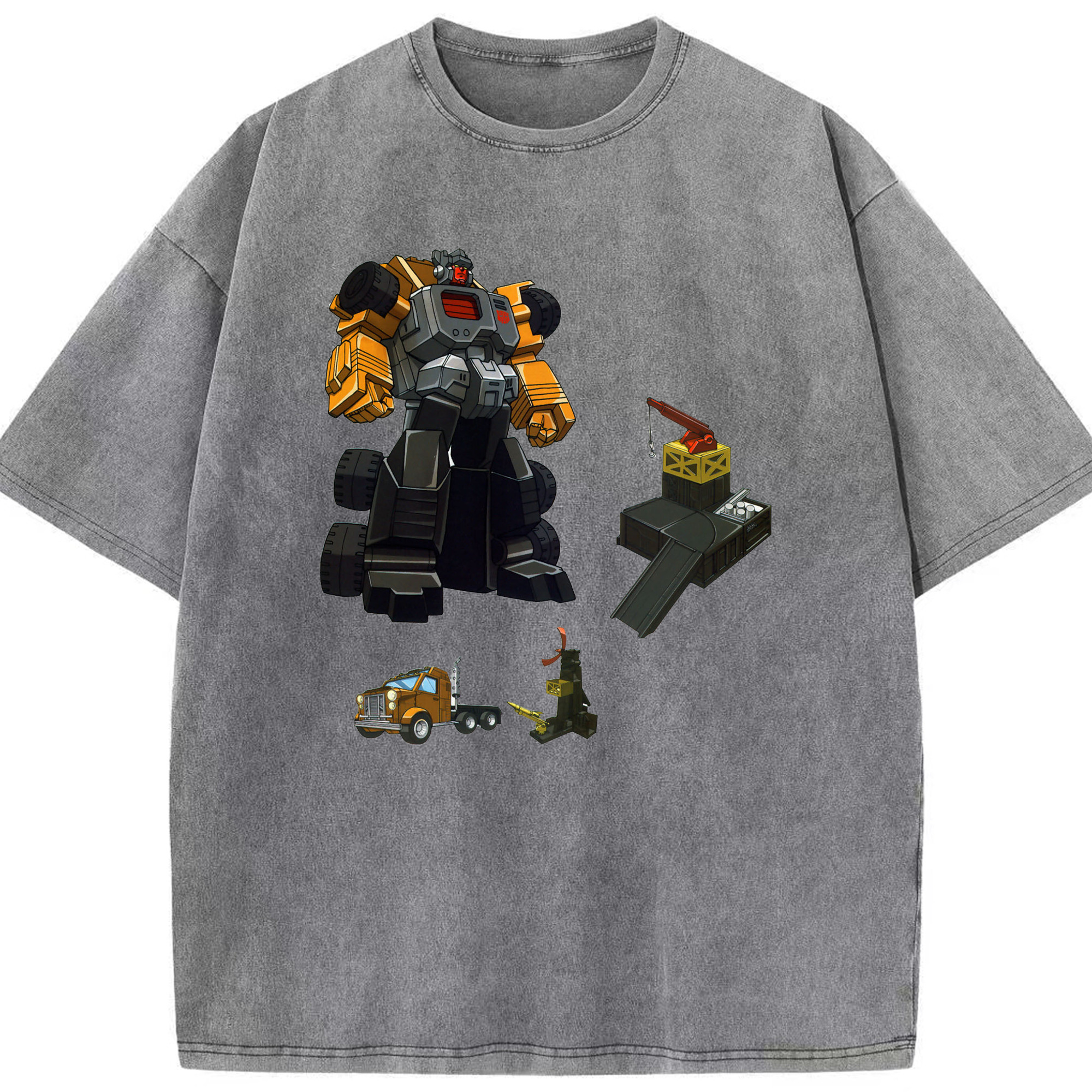 （画像用）  綿100% ヴィンテージ風 半袖Tシャツ（フロントプリント）