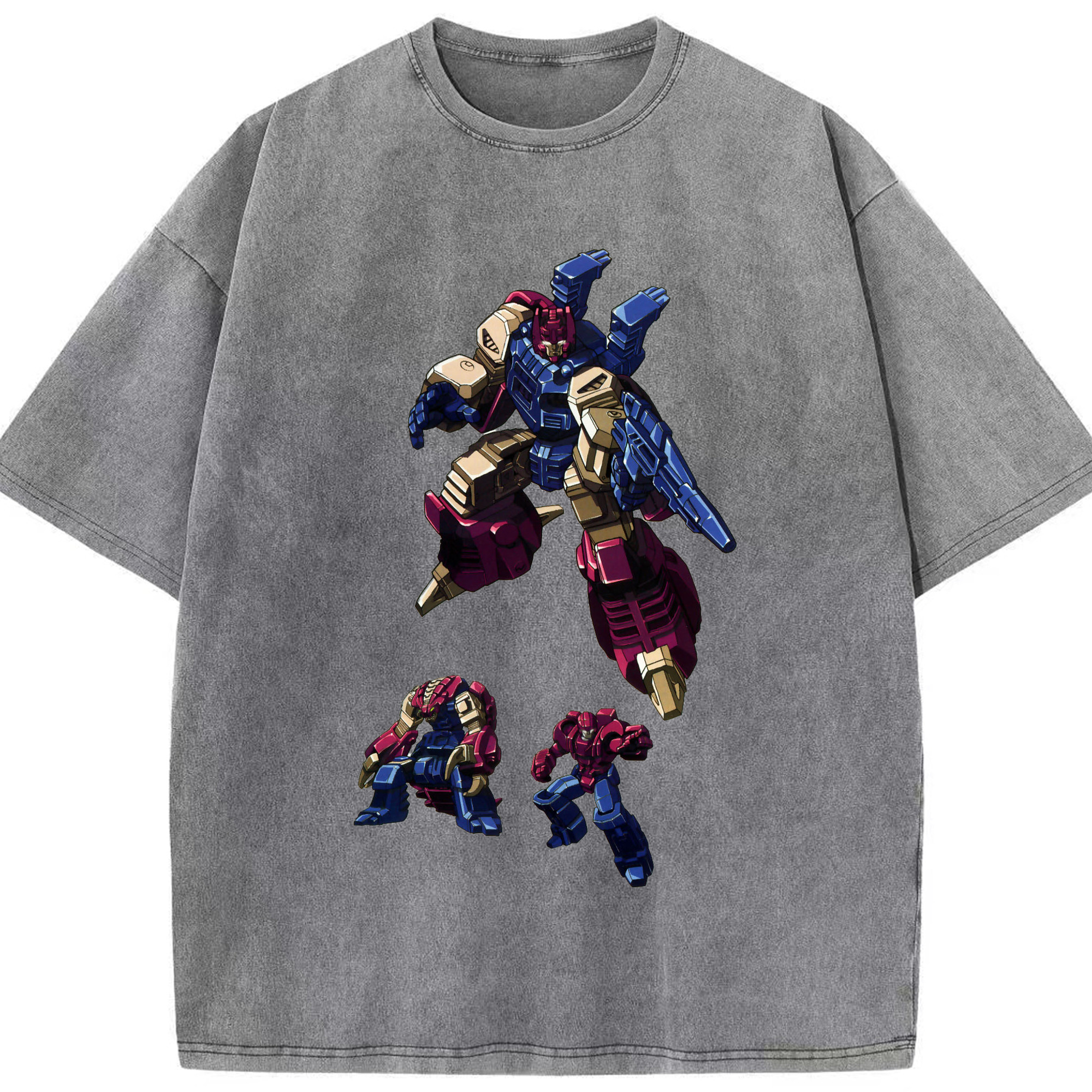 （画像用）  綿100% ヴィンテージ風 半袖Tシャツ（フロントプリント）