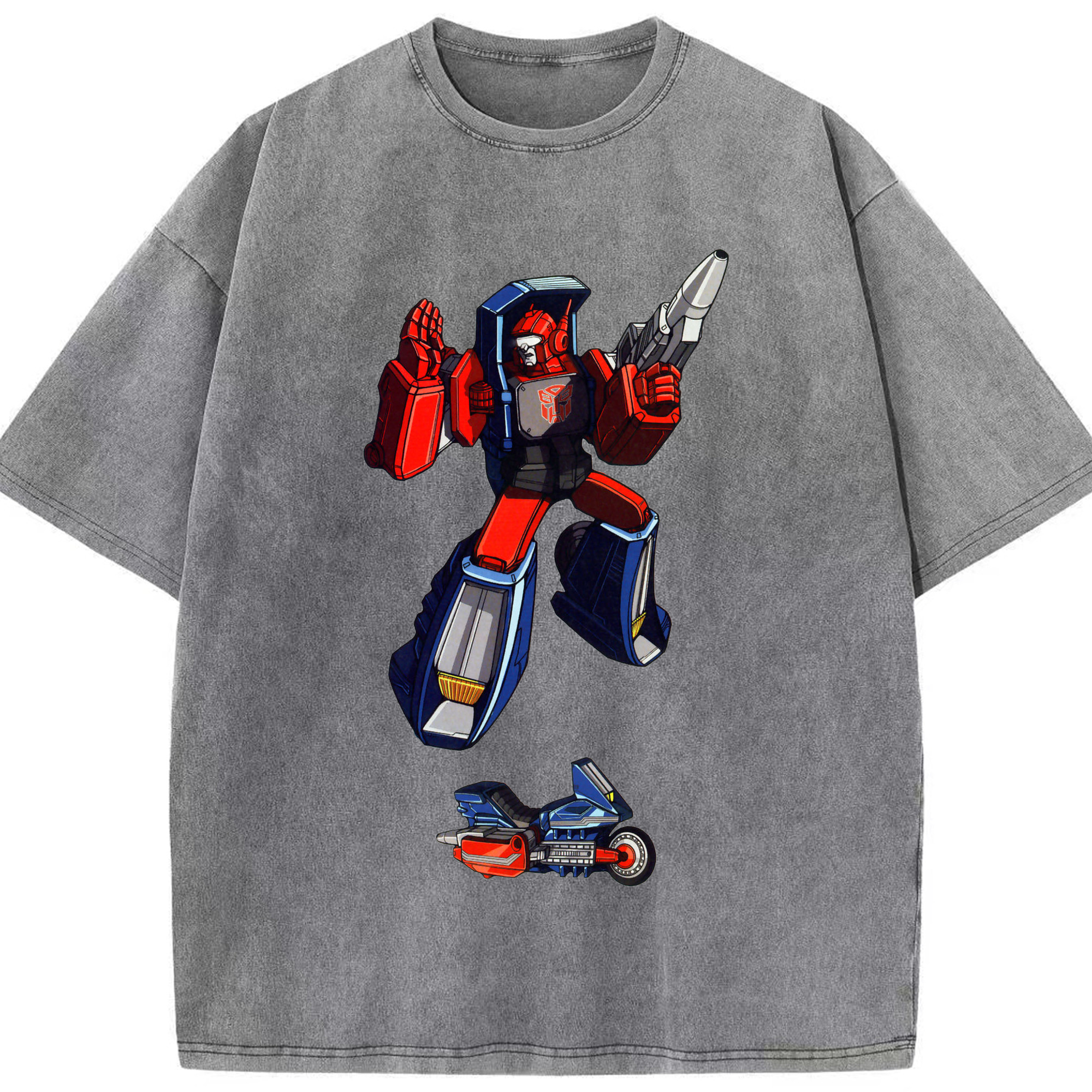 （画像用）  綿100% ヴィンテージ風 半袖Tシャツ（フロントプリント）