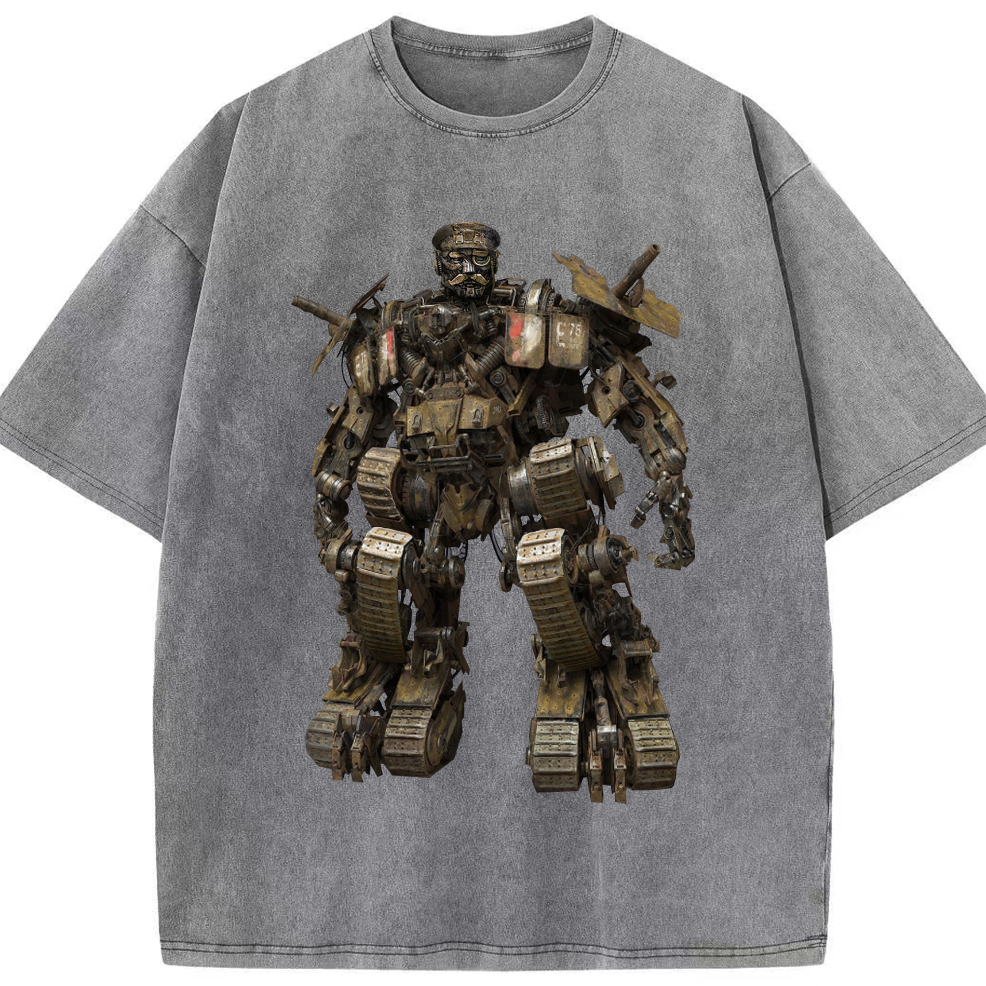（画像用）  綿100% ヴィンテージ風 半袖Tシャツ（フロントプリント）