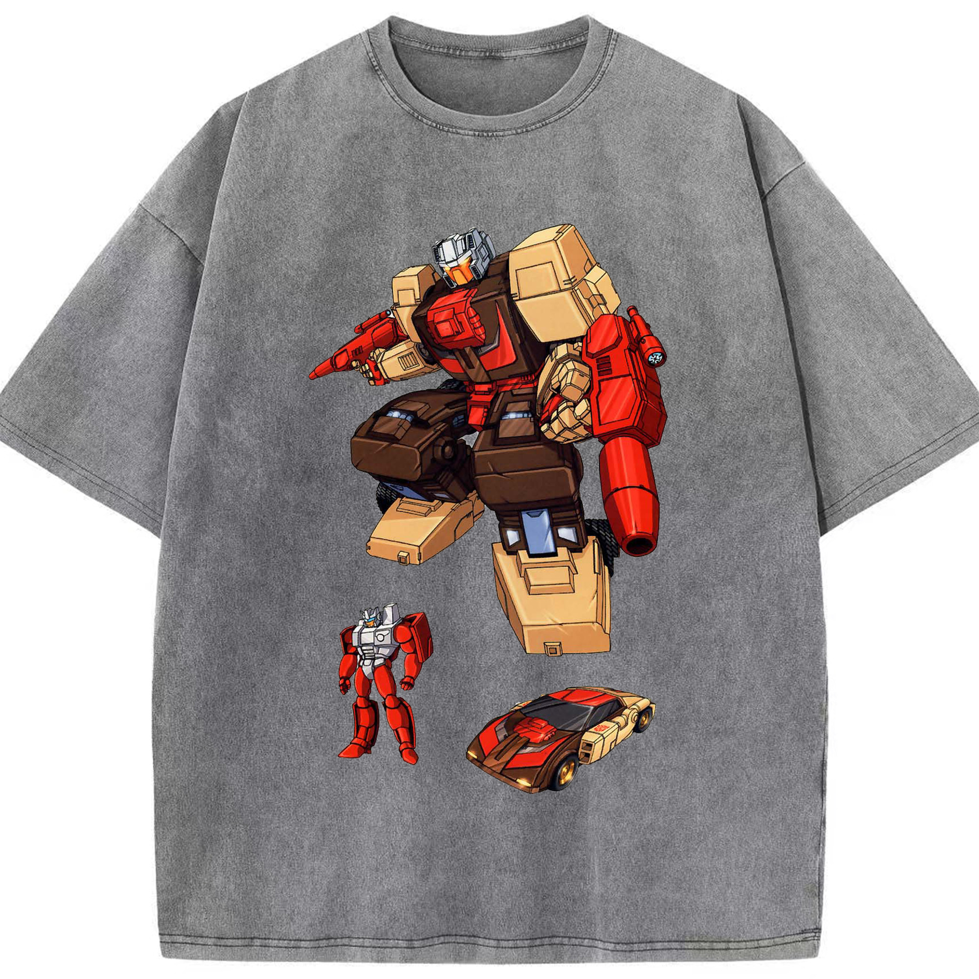 （画像用）  綿100% ヴィンテージ風 半袖Tシャツ（フロントプリント）
