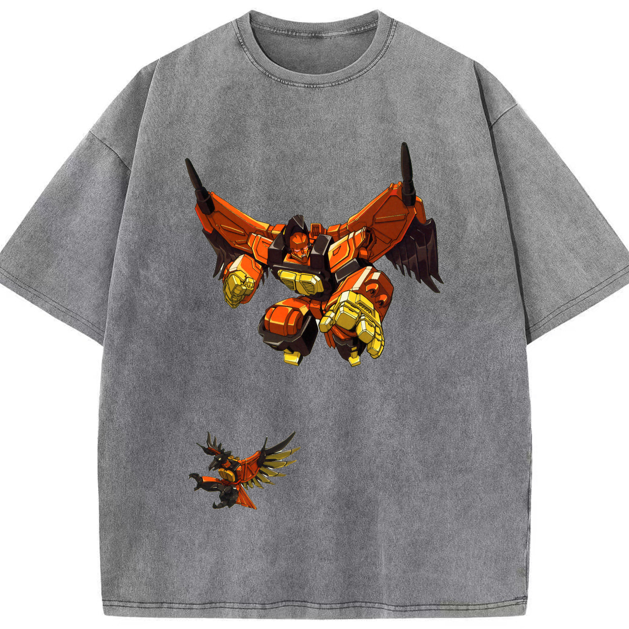 （画像用）  綿100% ヴィンテージ風 半袖Tシャツ（フロントプリント）