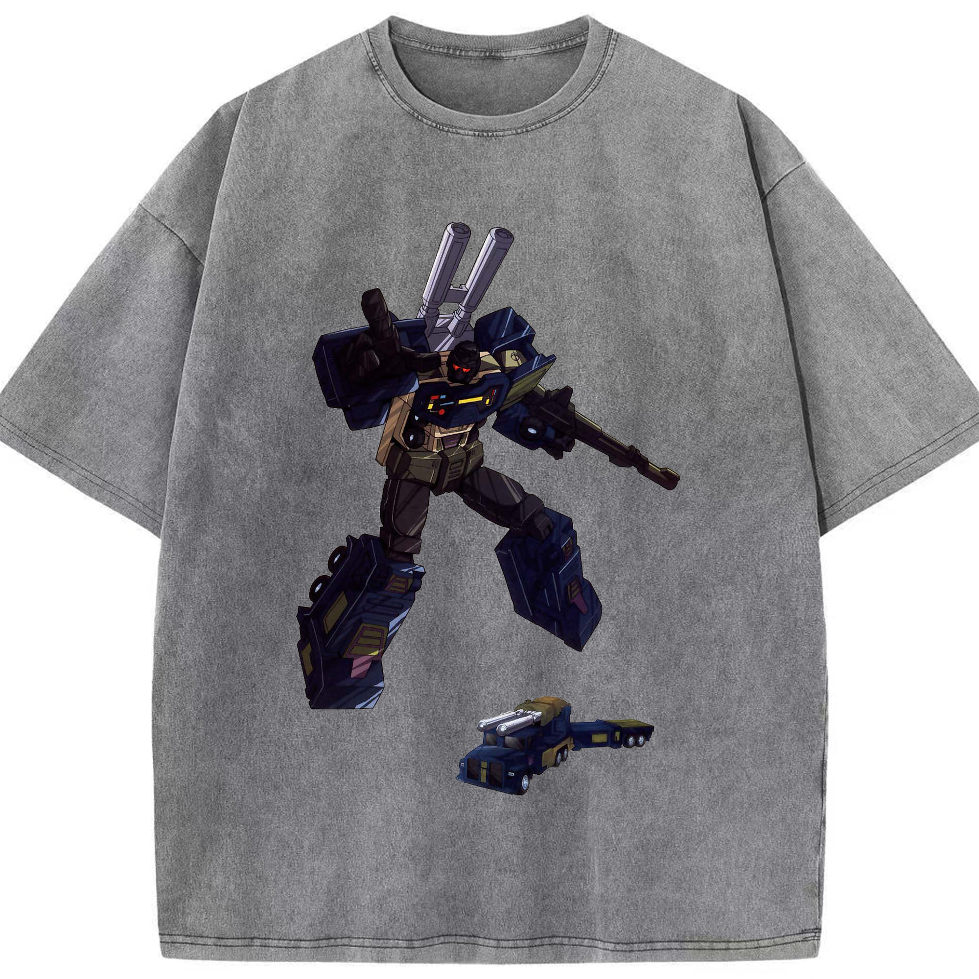 （画像用）  綿100% ヴィンテージ風 半袖Tシャツ（フロントプリント）