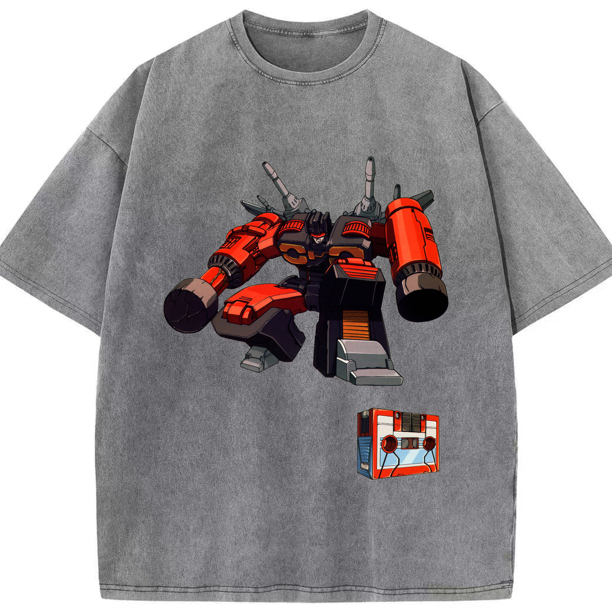 （画像用）  綿100% ヴィンテージ風 半袖Tシャツ（フロントプリント）