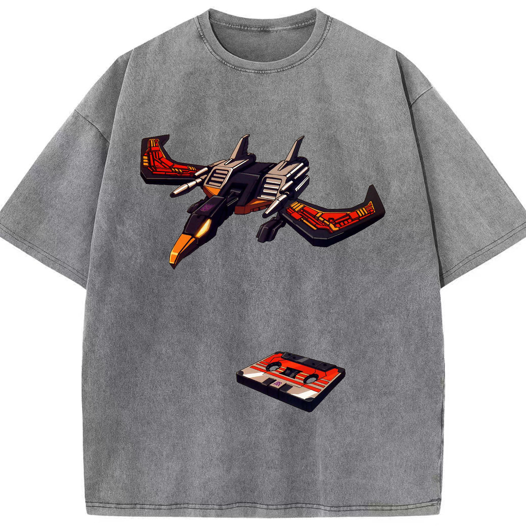 （画像用）  綿100% ヴィンテージ風 半袖Tシャツ（フロントプリント）