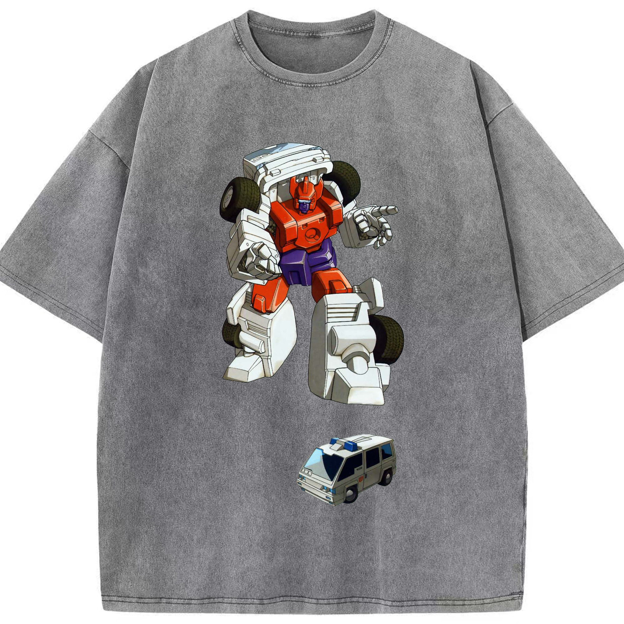（画像用）  綿100% ヴィンテージ風 半袖Tシャツ（フロントプリント）