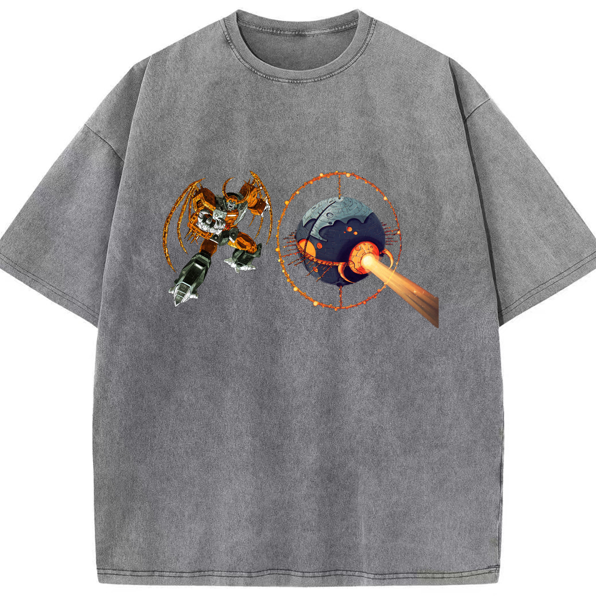（画像用）  綿100% ヴィンテージ風 半袖Tシャツ（フロントプリント）