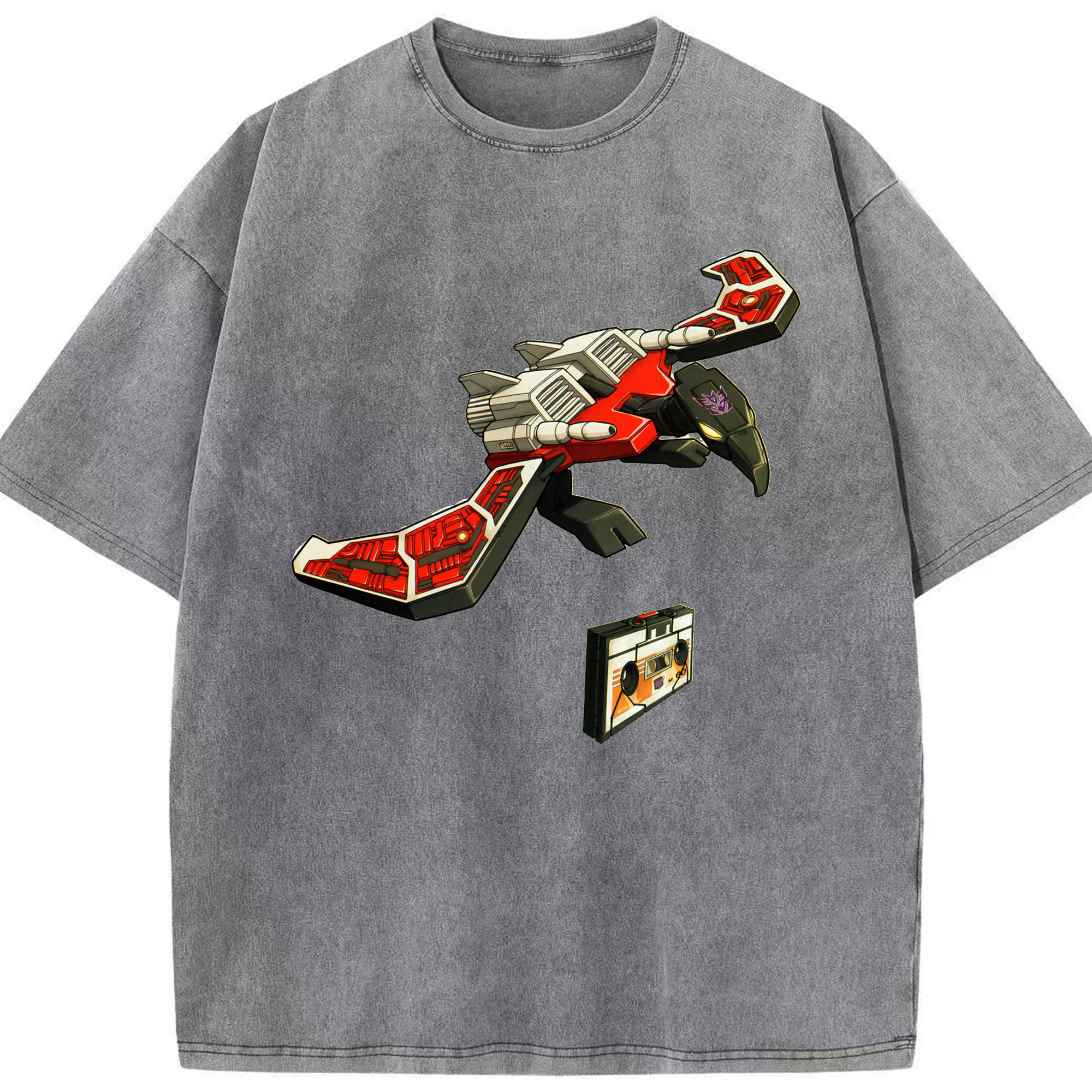 （画像用）  綿100% ヴィンテージ風 半袖Tシャツ（フロントプリント）