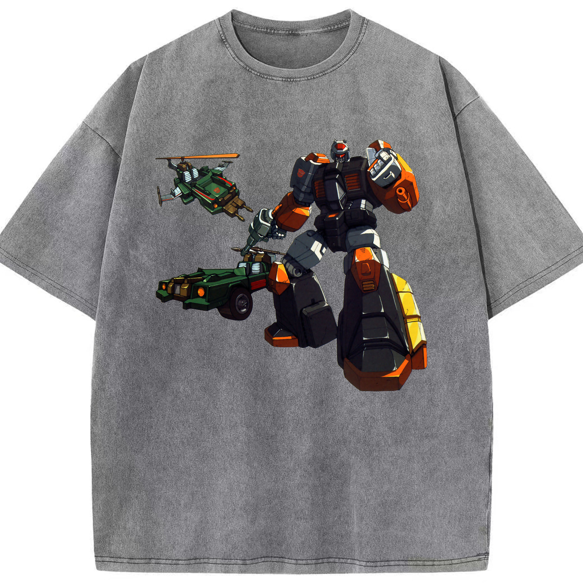（画像用）  綿100% ヴィンテージ風 半袖Tシャツ（フロントプリント）