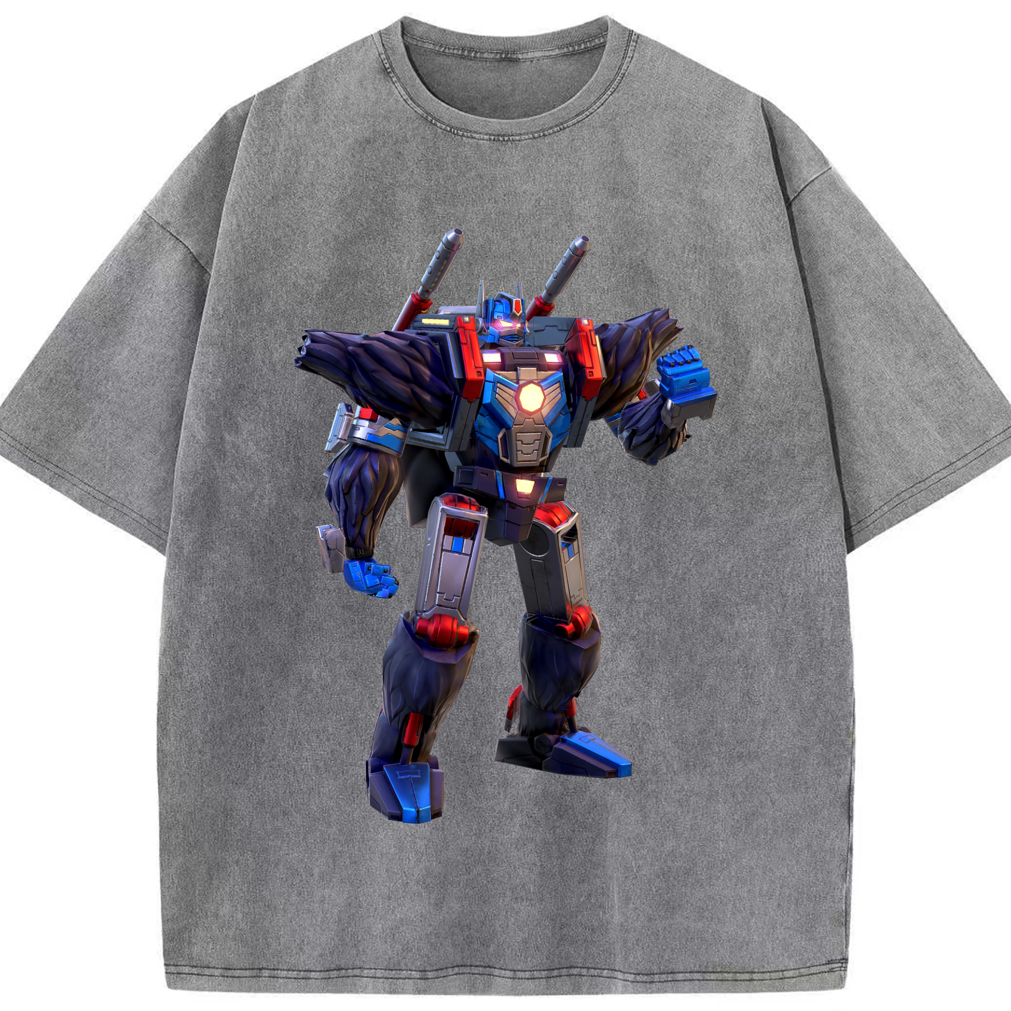 （画像用）  綿100% ヴィンテージ風 半袖Tシャツ（フロントプリント）