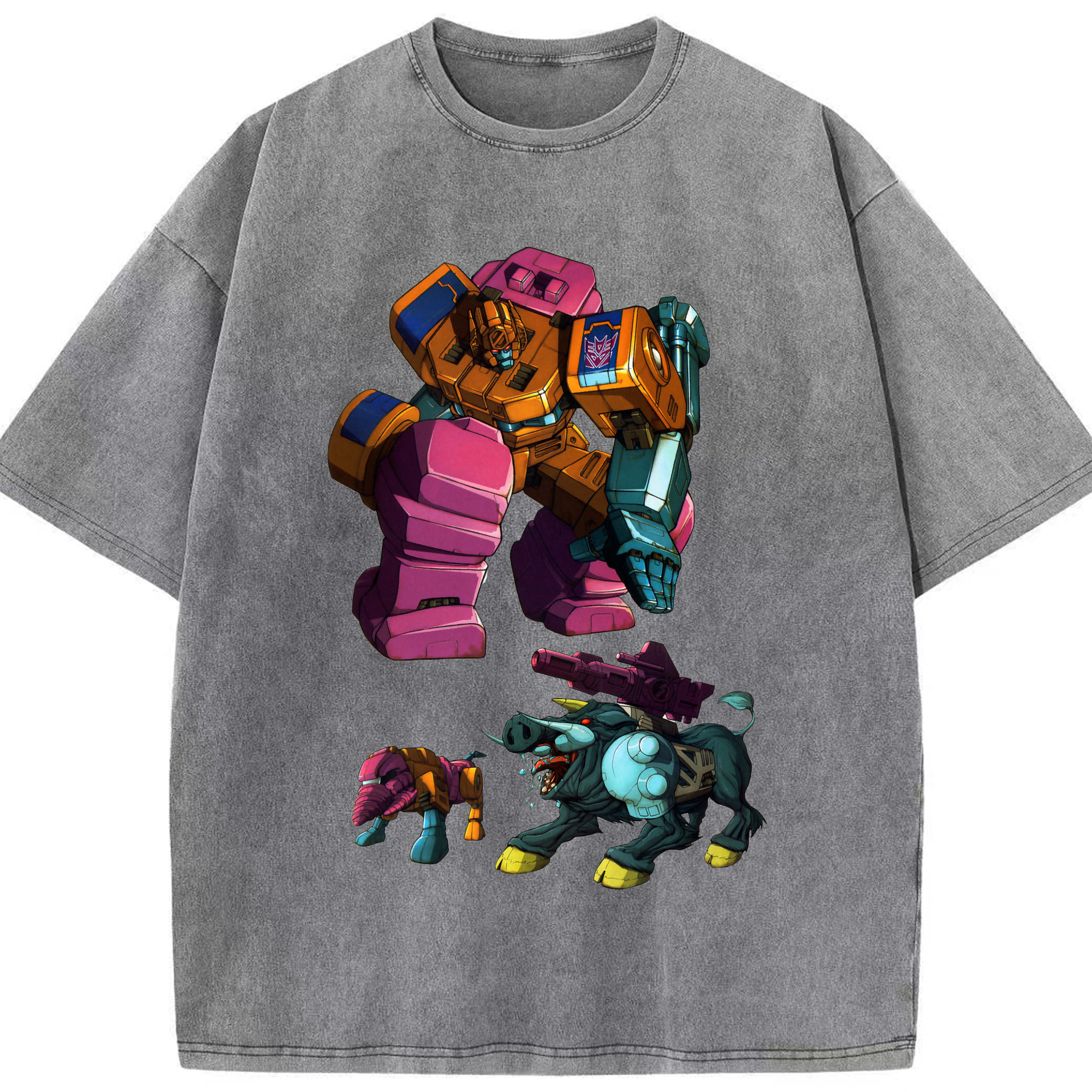 （画像用）  綿100% ヴィンテージ風 半袖Tシャツ（フロントプリント）