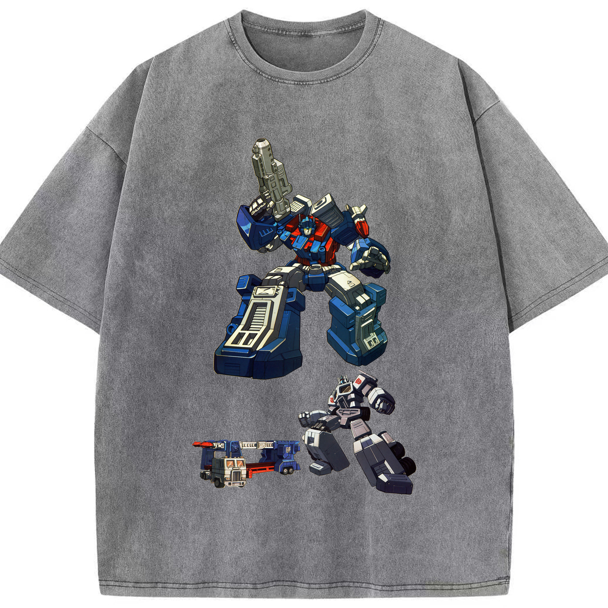 （画像用）  綿100% ヴィンテージ風 半袖Tシャツ（フロントプリント）