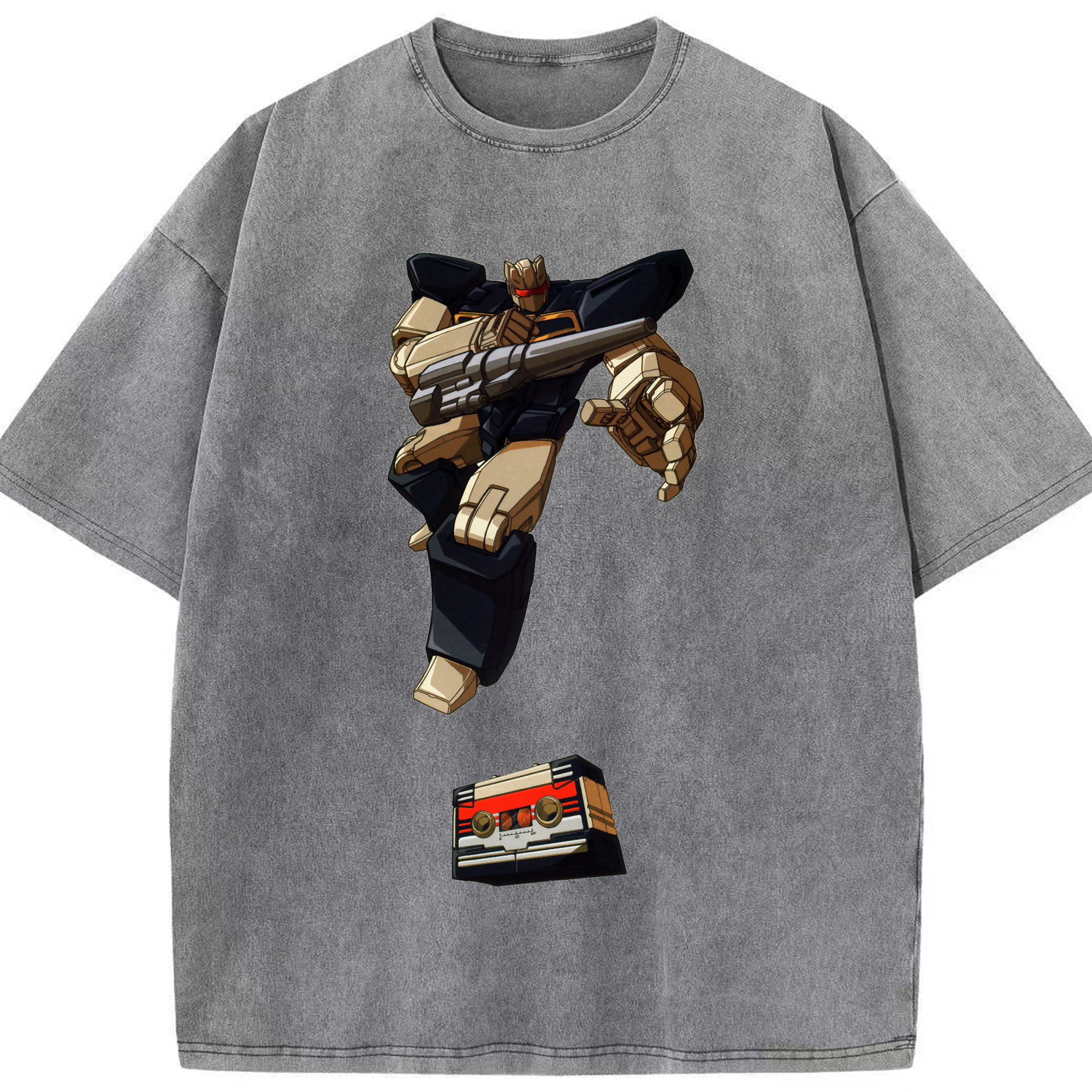 （画像用）  綿100% ヴィンテージ風 半袖Tシャツ（フロントプリント）
