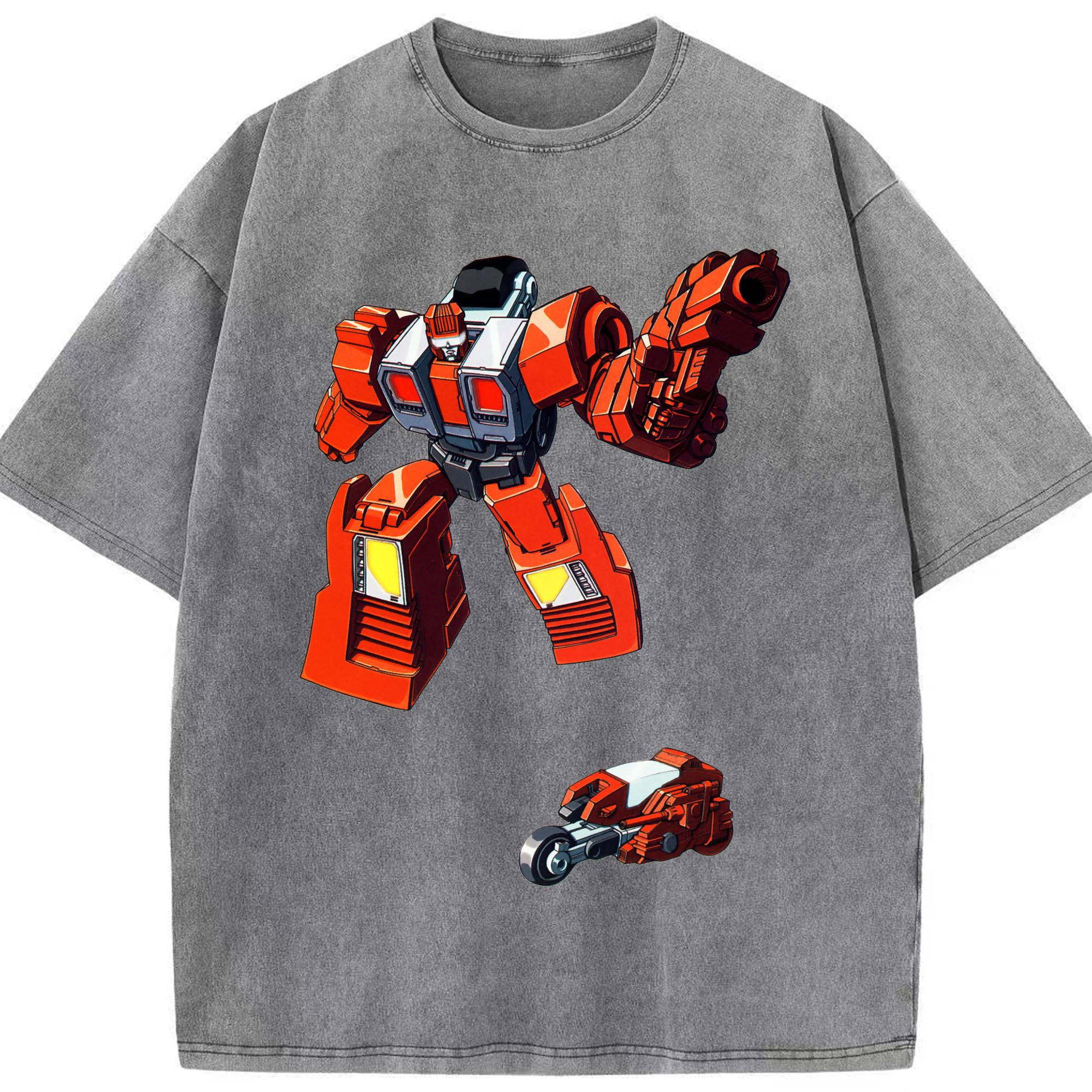 （画像用）  綿100% ヴィンテージ風 半袖Tシャツ（フロントプリント）