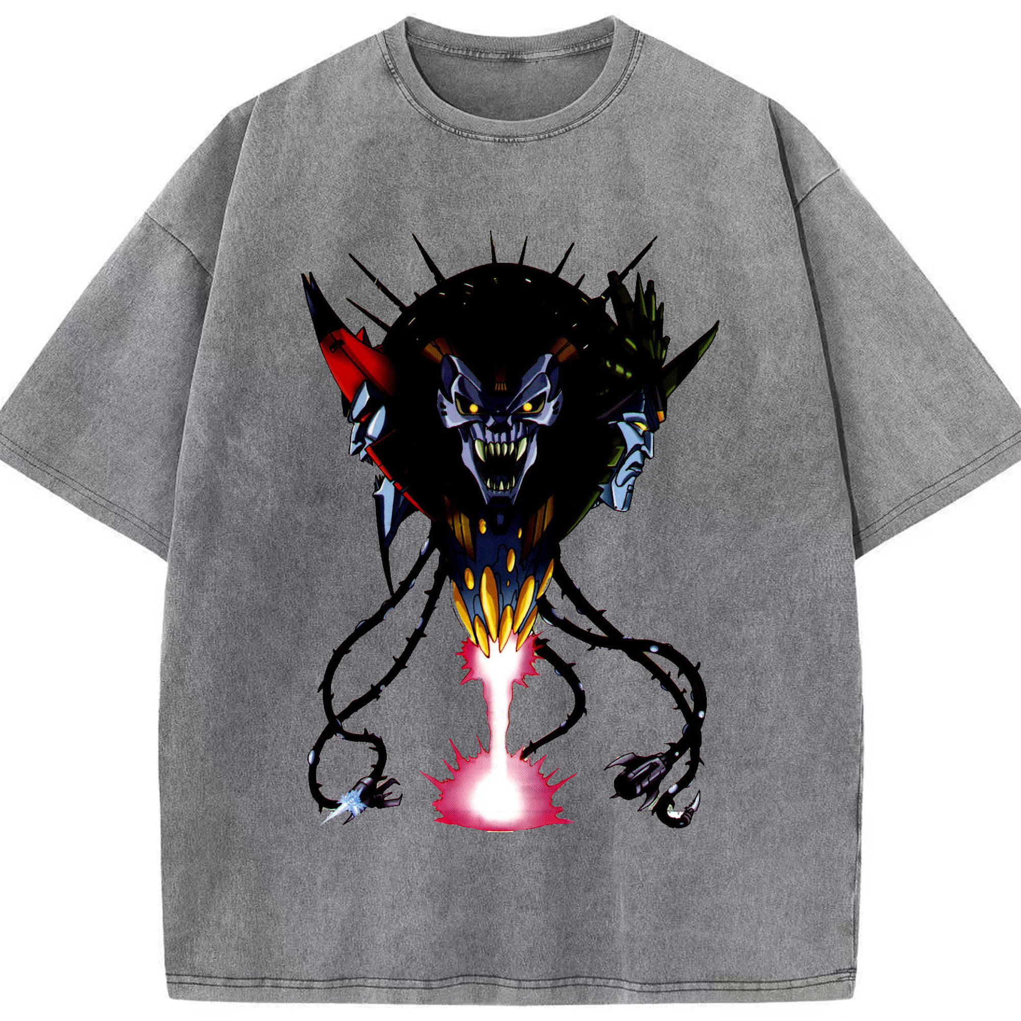 （画像用）  綿100% ヴィンテージ風 半袖Tシャツ（フロントプリント）