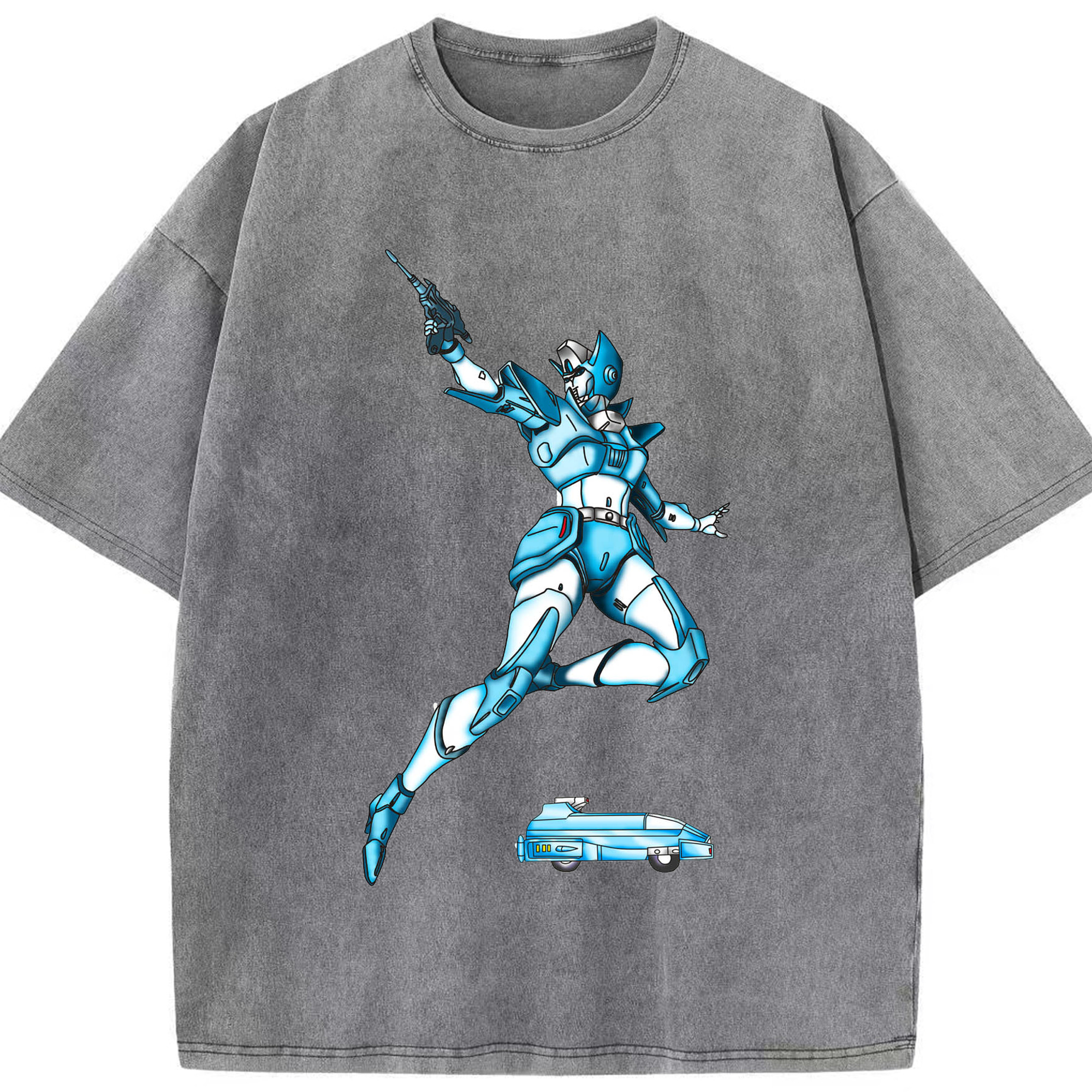 （画像用）  綿100% ヴィンテージ風 半袖Tシャツ（フロントプリント）