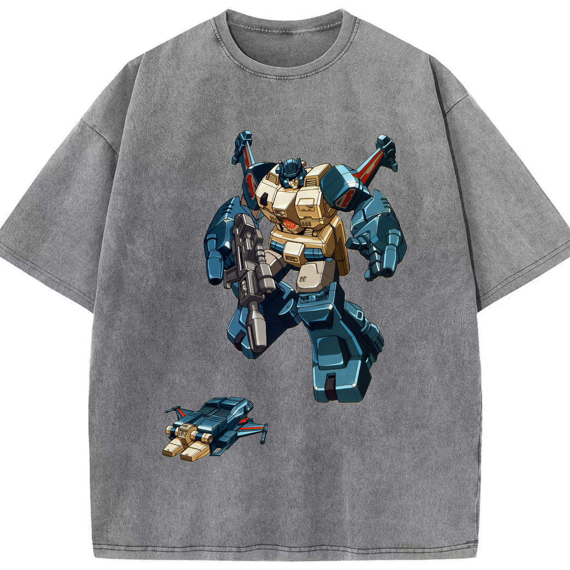 （画像用）  綿100% ヴィンテージ風 半袖Tシャツ（フロントプリント）