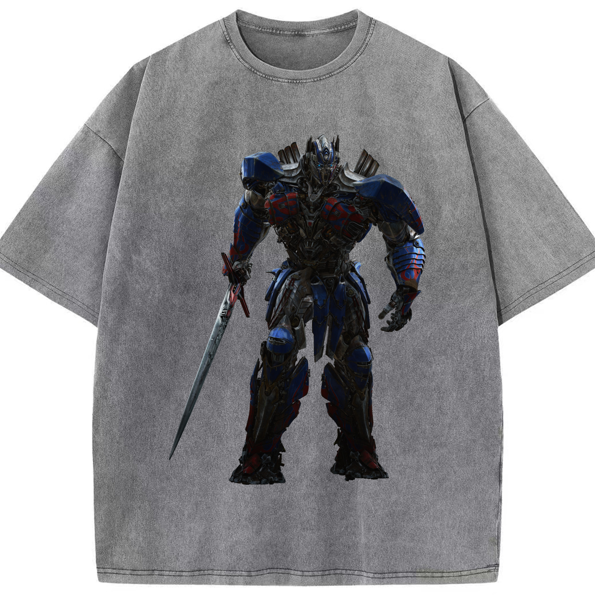 （画像用）  綿100% ヴィンテージ風 半袖Tシャツ（フロントプリント）