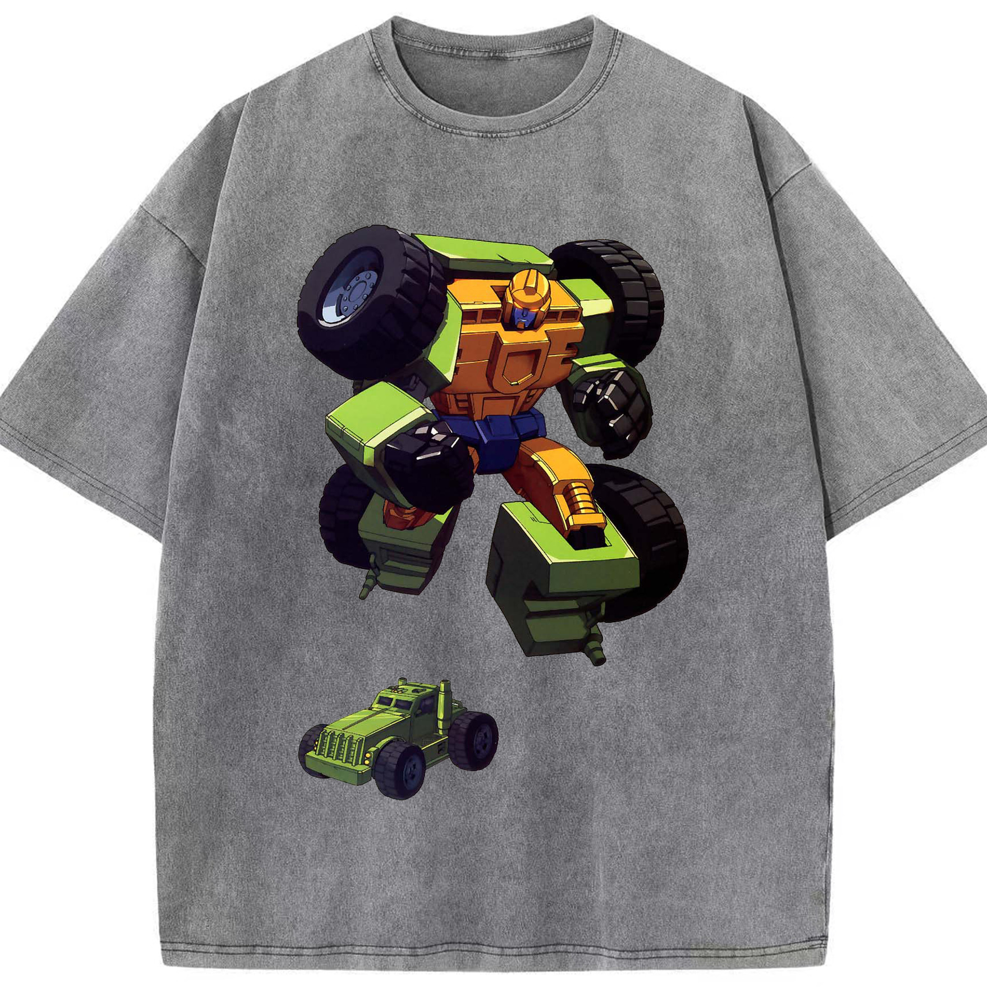（画像用）  綿100% ヴィンテージ風 半袖Tシャツ（フロントプリント）