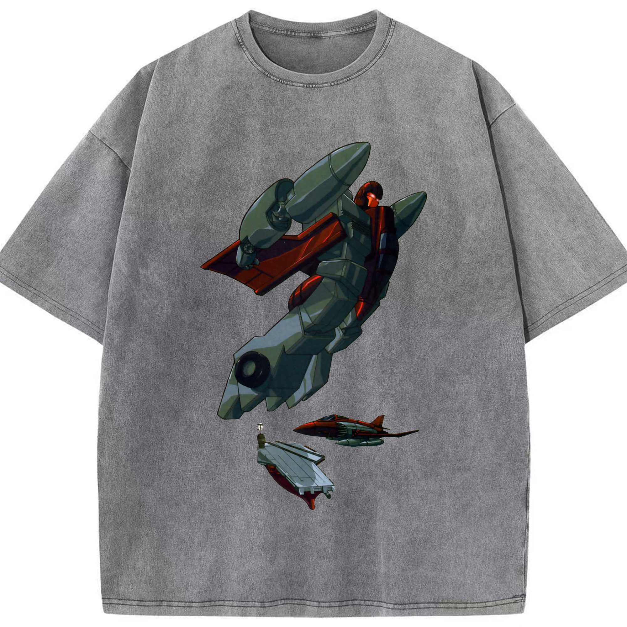 （画像用）  綿100% ヴィンテージ風 半袖Tシャツ（フロントプリント）