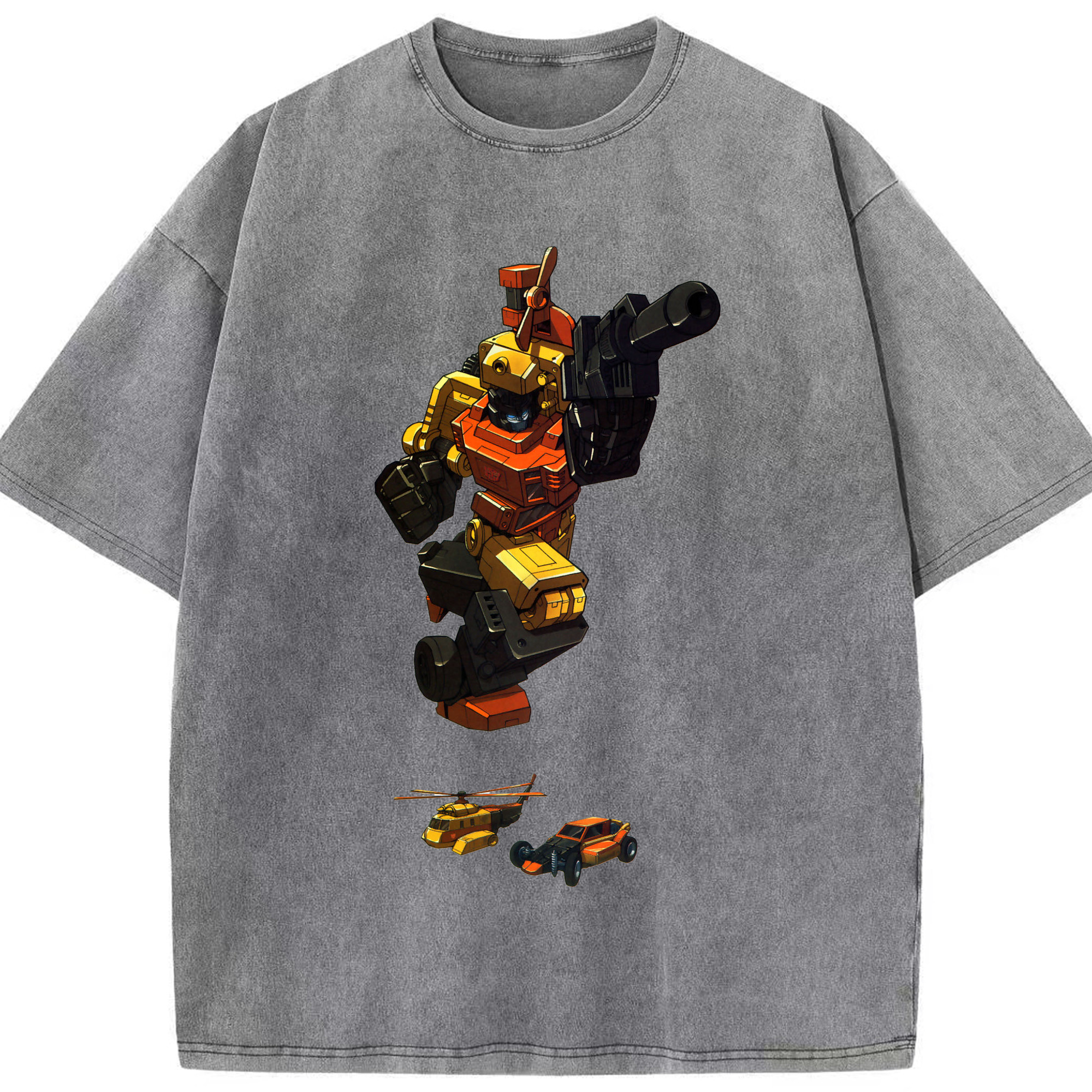 （画像用）  綿100% ヴィンテージ風 半袖Tシャツ（フロントプリント）