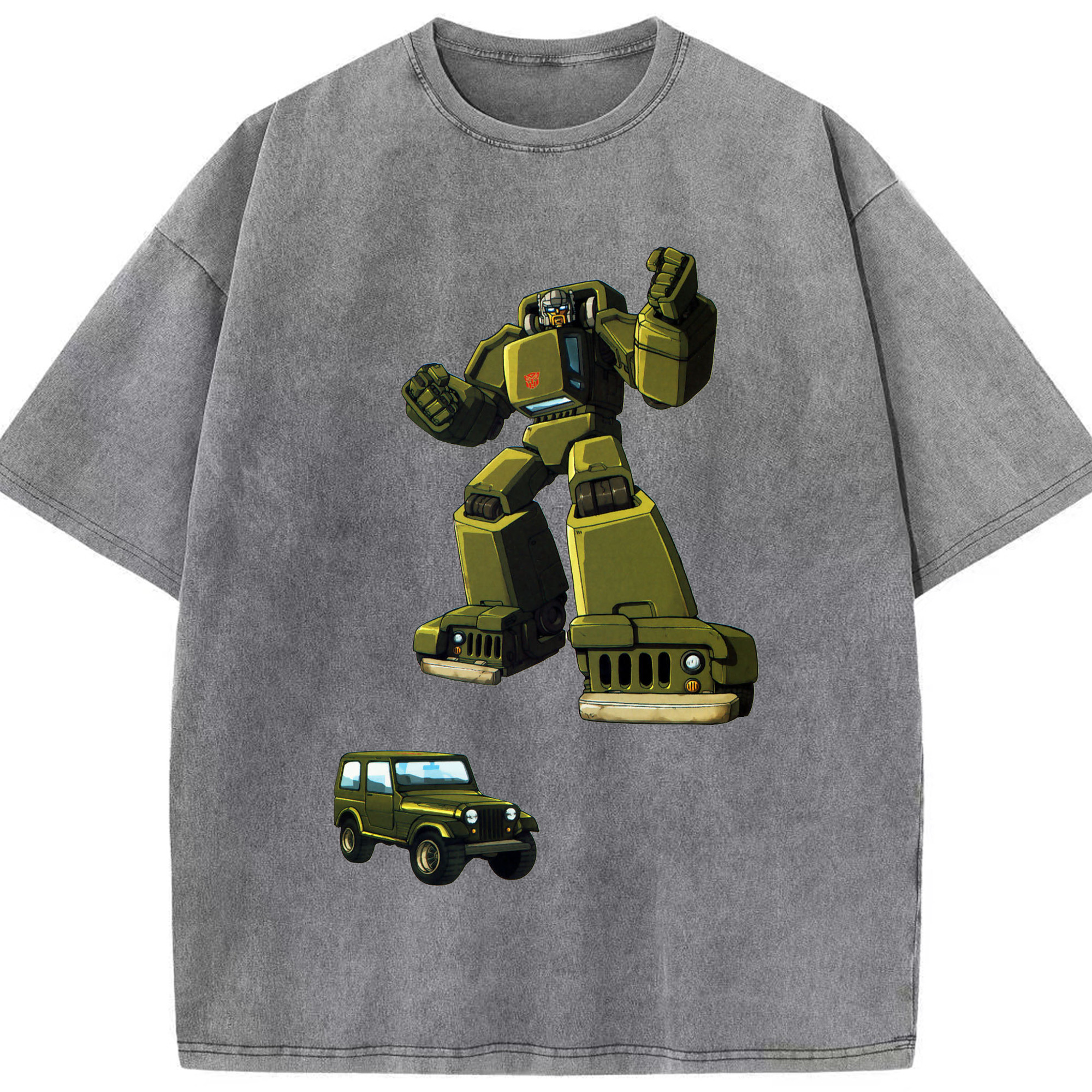 （画像用）  綿100% ヴィンテージ風 半袖Tシャツ（フロントプリント）