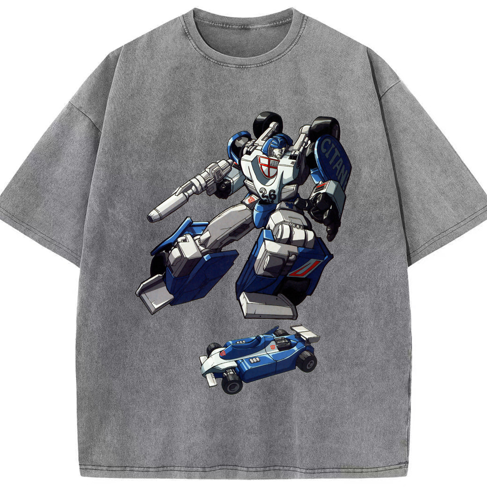 （画像用）  綿100% ヴィンテージ風 半袖Tシャツ（フロントプリント）