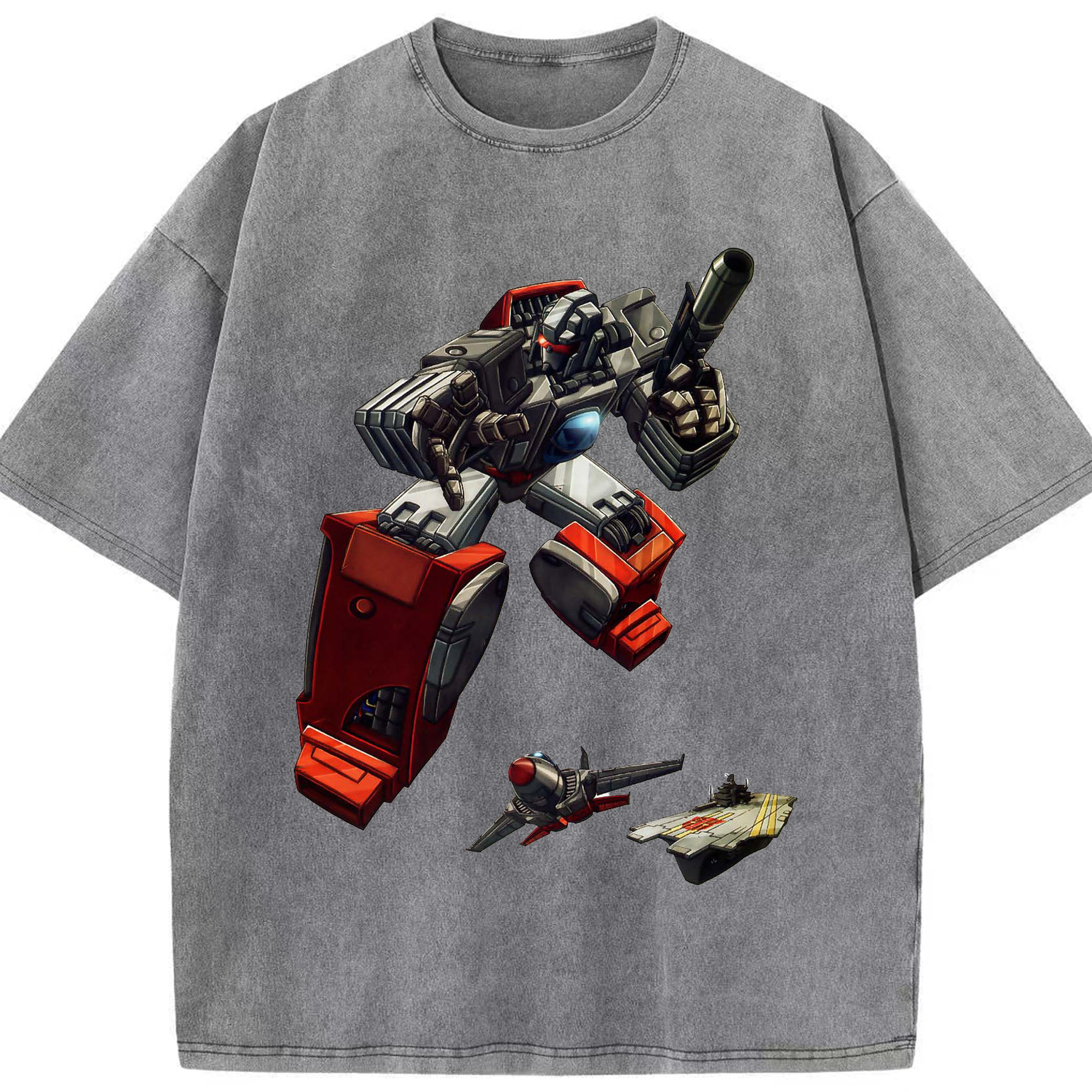 （画像用）  綿100% ヴィンテージ風 半袖Tシャツ（フロントプリント）
