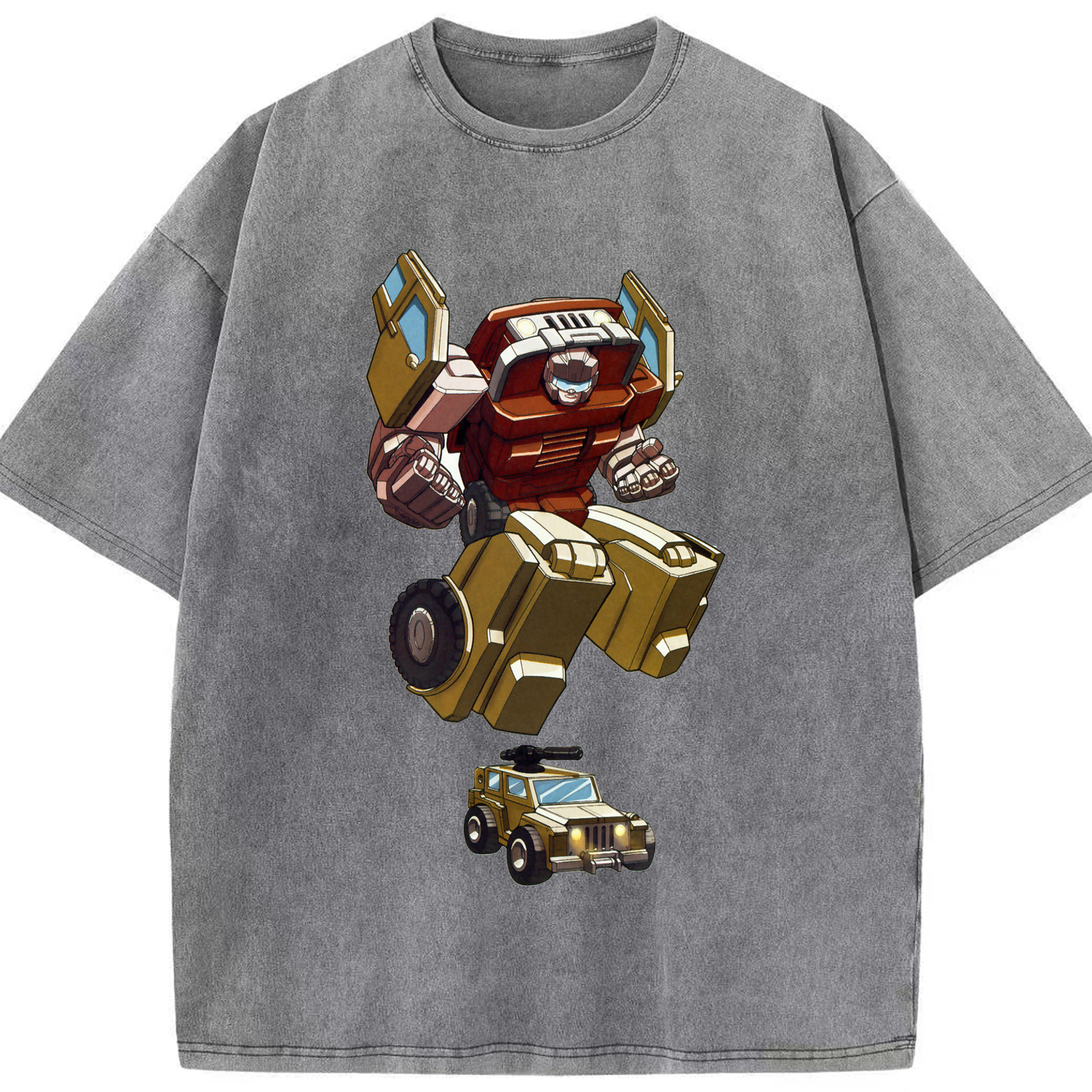 （画像用）  綿100% ヴィンテージ風 半袖Tシャツ（フロントプリント）