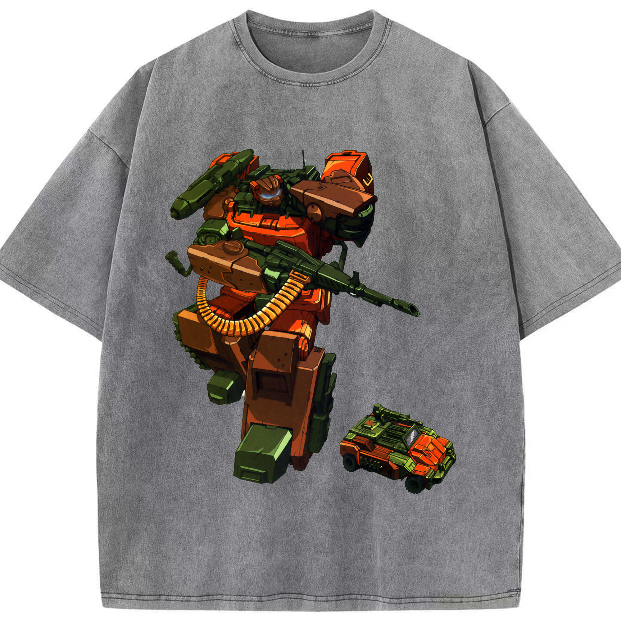 （画像用）  綿100% ヴィンテージ風 半袖Tシャツ（フロントプリント）
