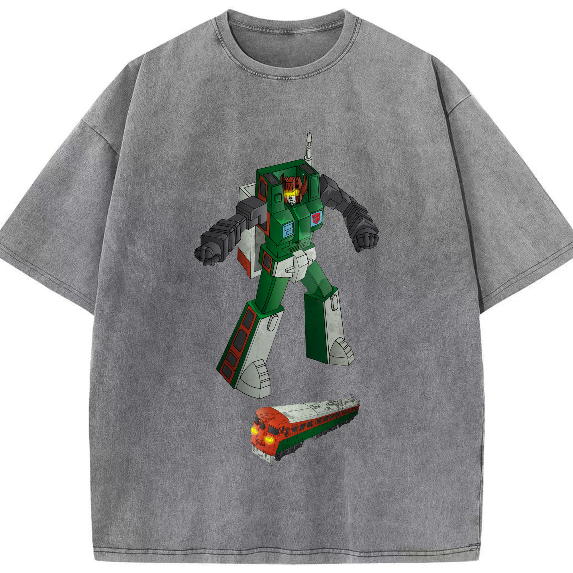 （画像用）  綿100% ヴィンテージ風 半袖Tシャツ（フロントプリント）
