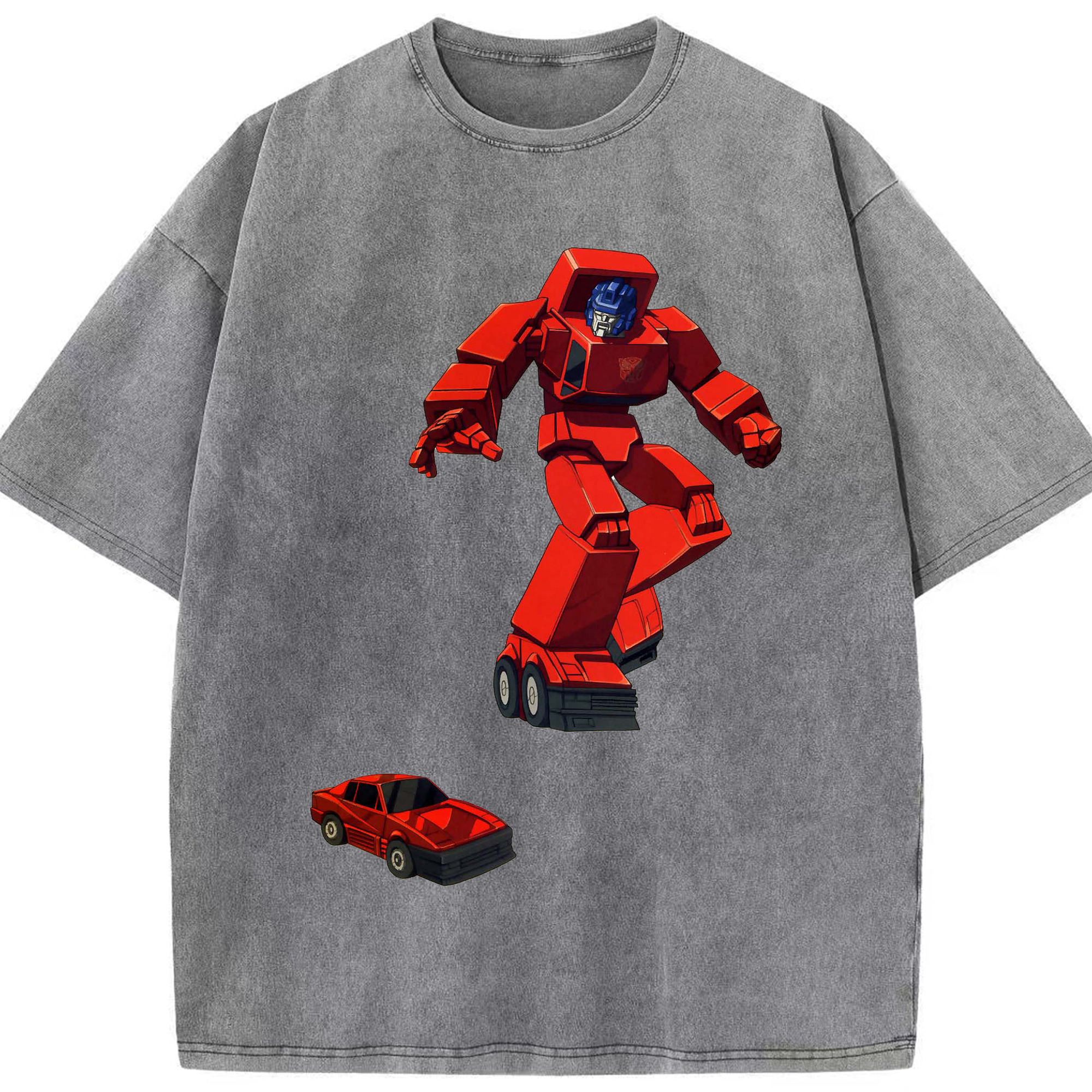 （画像用）  綿100% ヴィンテージ風 半袖Tシャツ（フロントプリント）