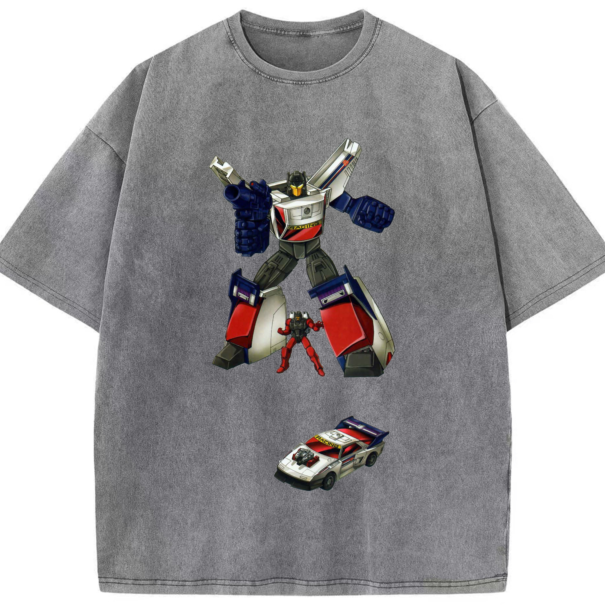 （画像用）  綿100% ヴィンテージ風 半袖Tシャツ（フロントプリント）