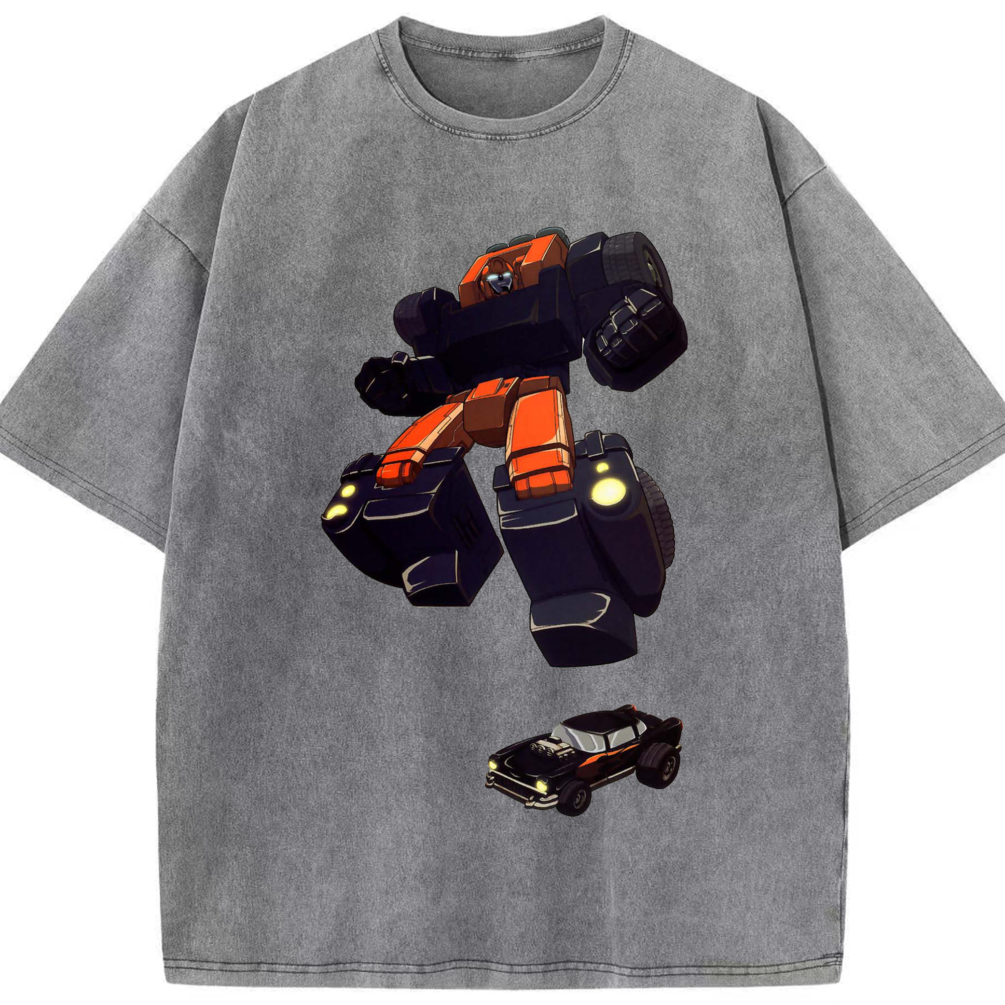（画像用）  綿100% ヴィンテージ風 半袖Tシャツ（フロントプリント）